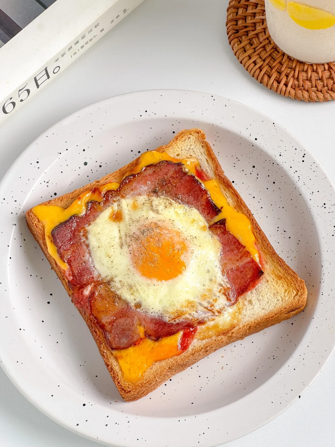 有空气炸锅的快去做！！巨好吃的培根鸡蛋吐司