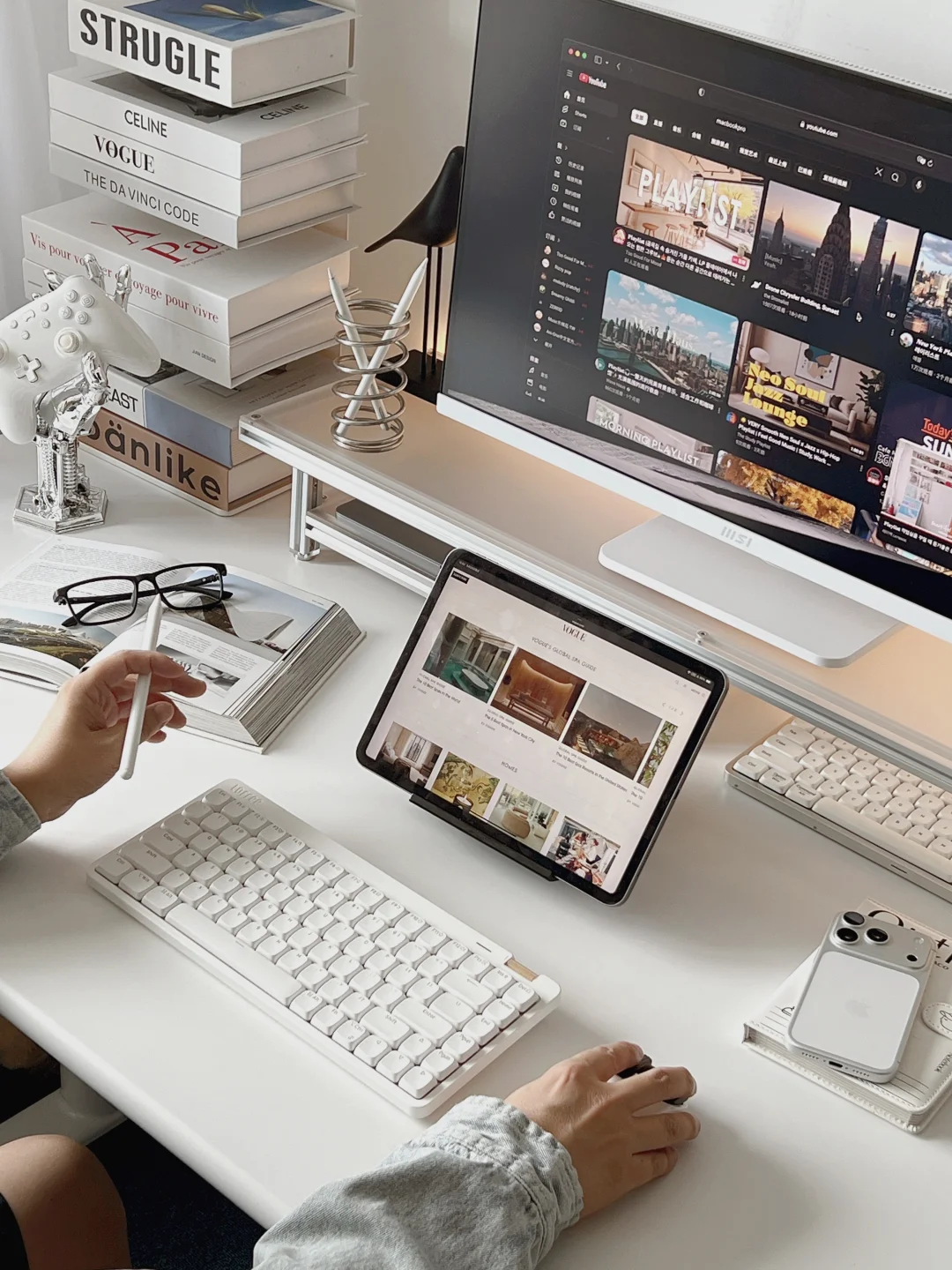 果粉桌搭日常：一块键盘让效率与美学兼得！