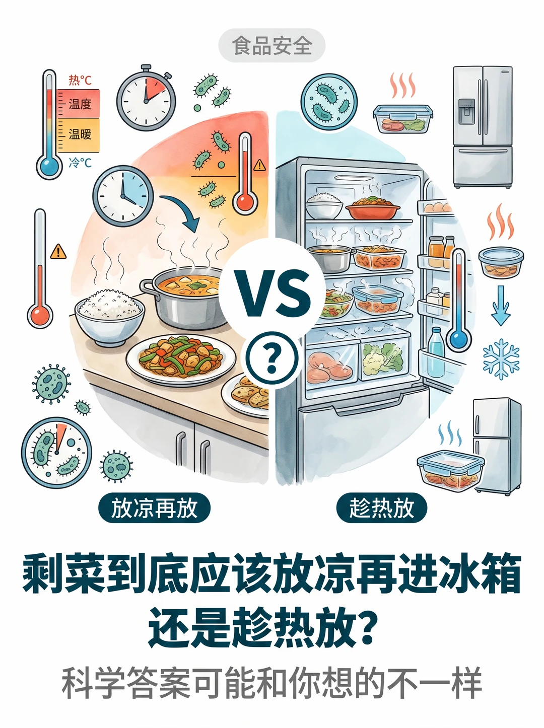 剩菜别等放凉！趁热放冰箱才更安全