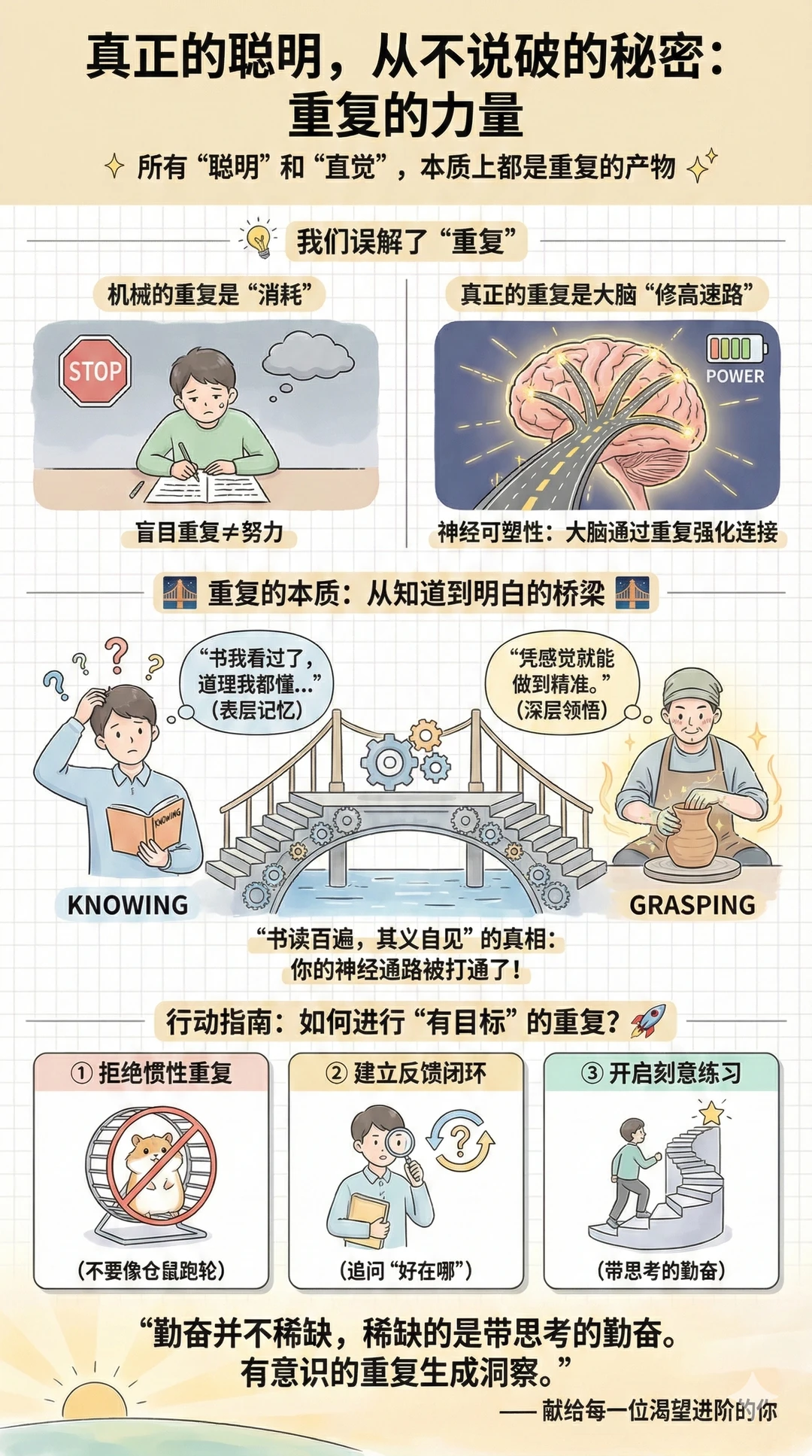 真正的聪明，从不说错的秘密：重复的力量