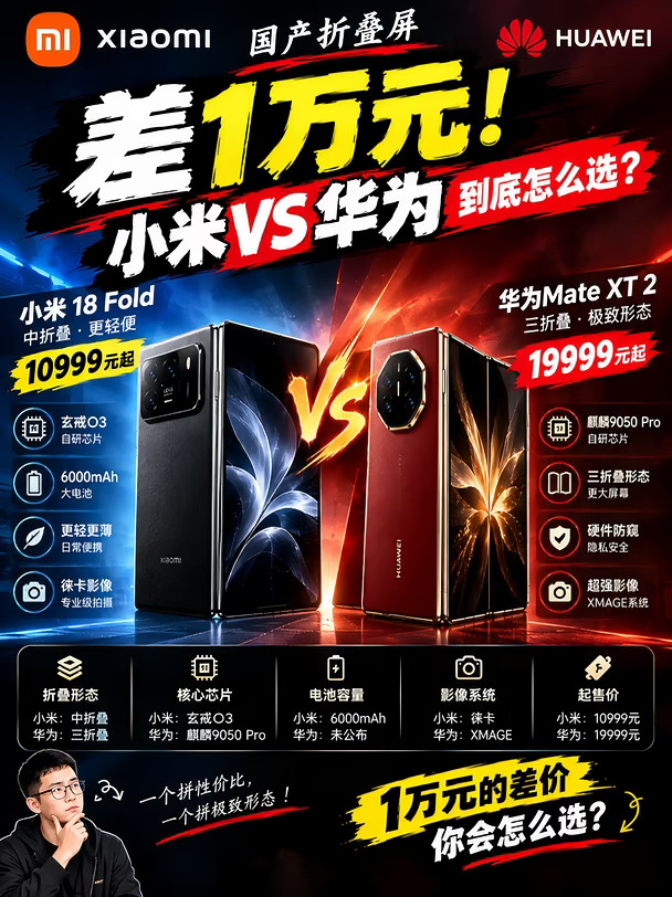 小米18Fold硬刚华为！差1万怎么选？