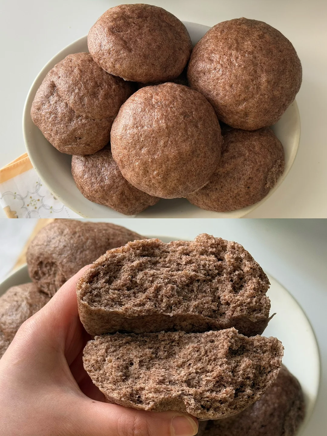 减脂期优质碳水，自制100%黑全麦馒头