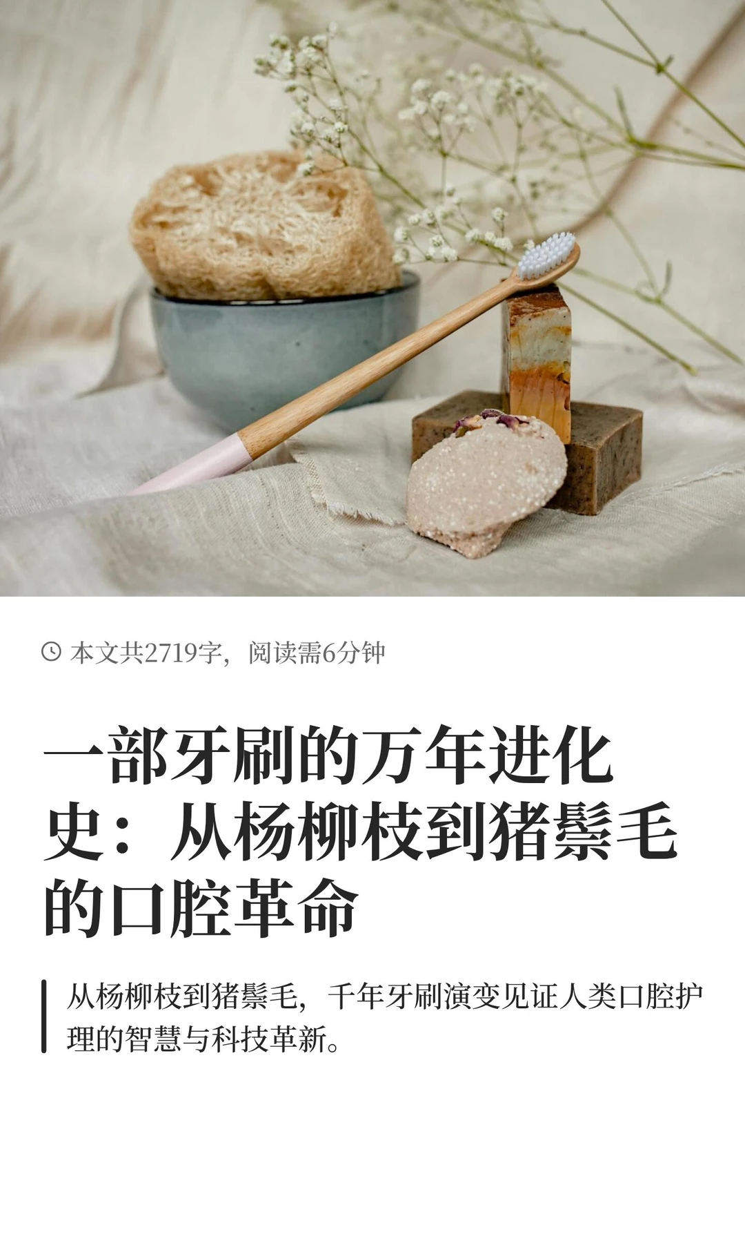 一部牙刷的万年进化史：从杨柳枝到猪鬃毛的