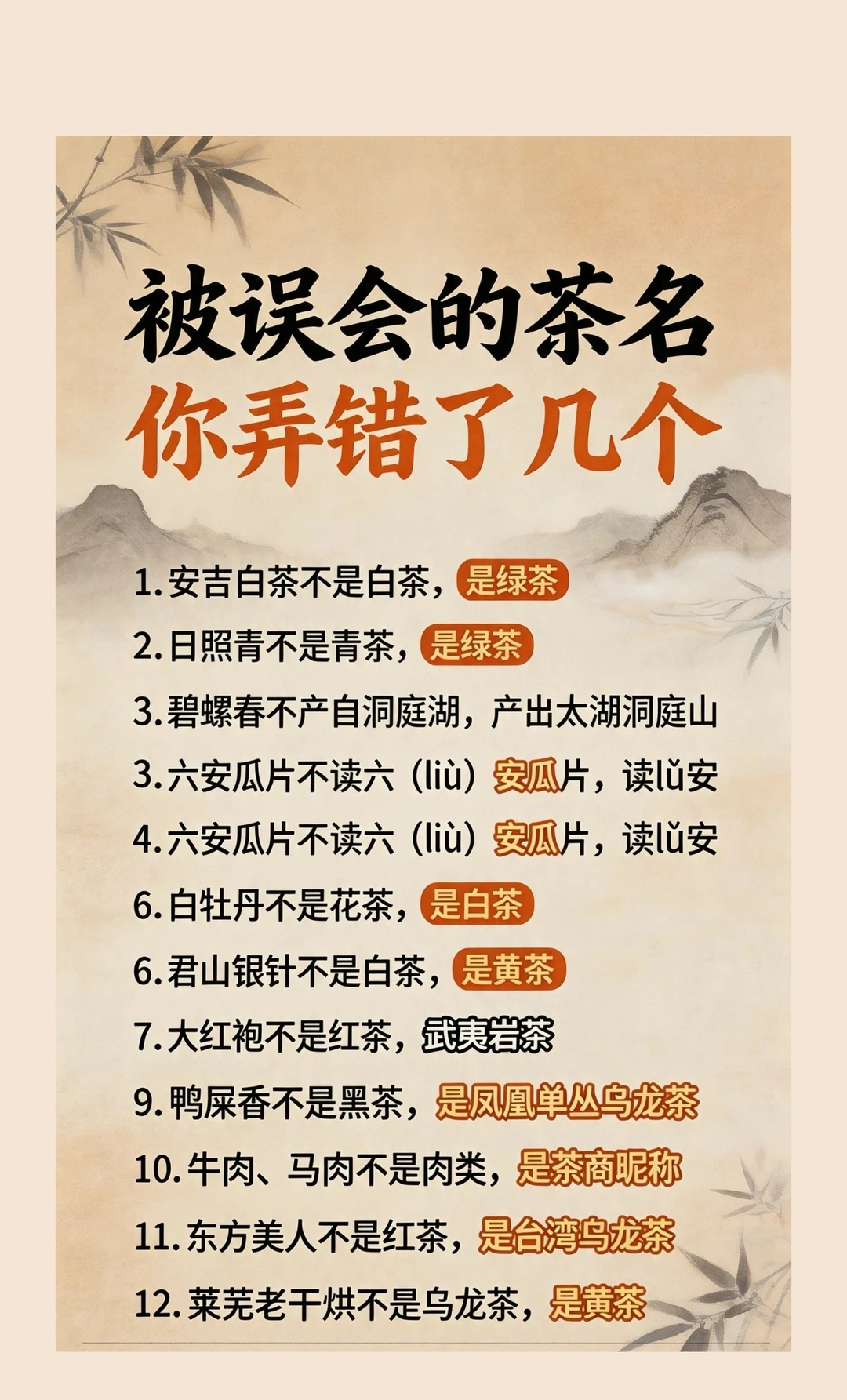 被误会的茶名，看看你弄错了几个？