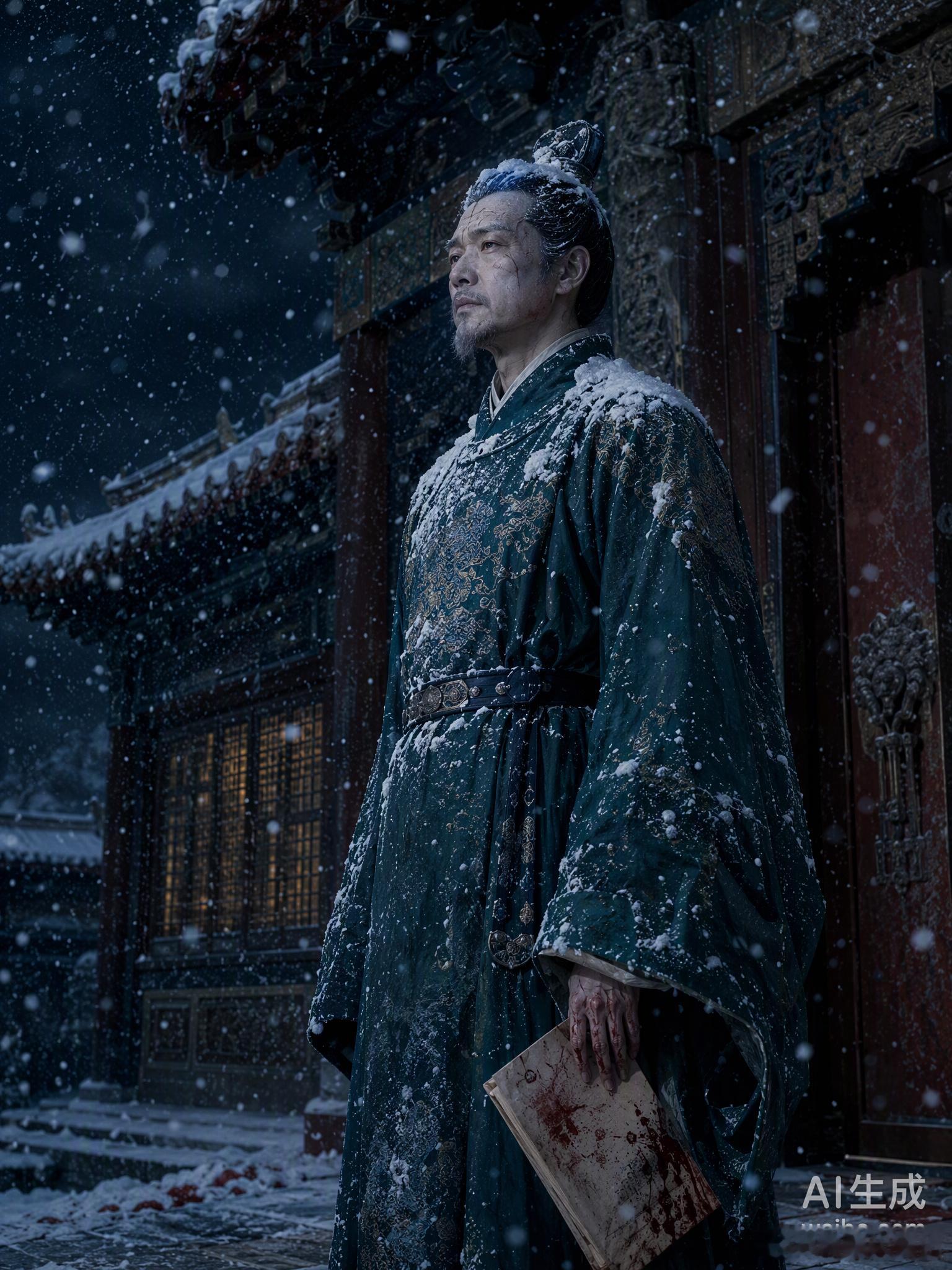 韩梁死在御书房外的大雪里，终年三十九岁。

这个结局太符合一个寒门尚书的人设了。他不结党、不低头，甚至在新帝重用宦官时还想着搜集罪证死谏。奏折被压下，皇帝拒不相见，他就那么直挺挺地站在漫天大雪里站了一整夜。次日清晨内侍发现时，人已经冻僵了。

满朝文武慑于皇威，没人敢替他收尸。最后竟 ​