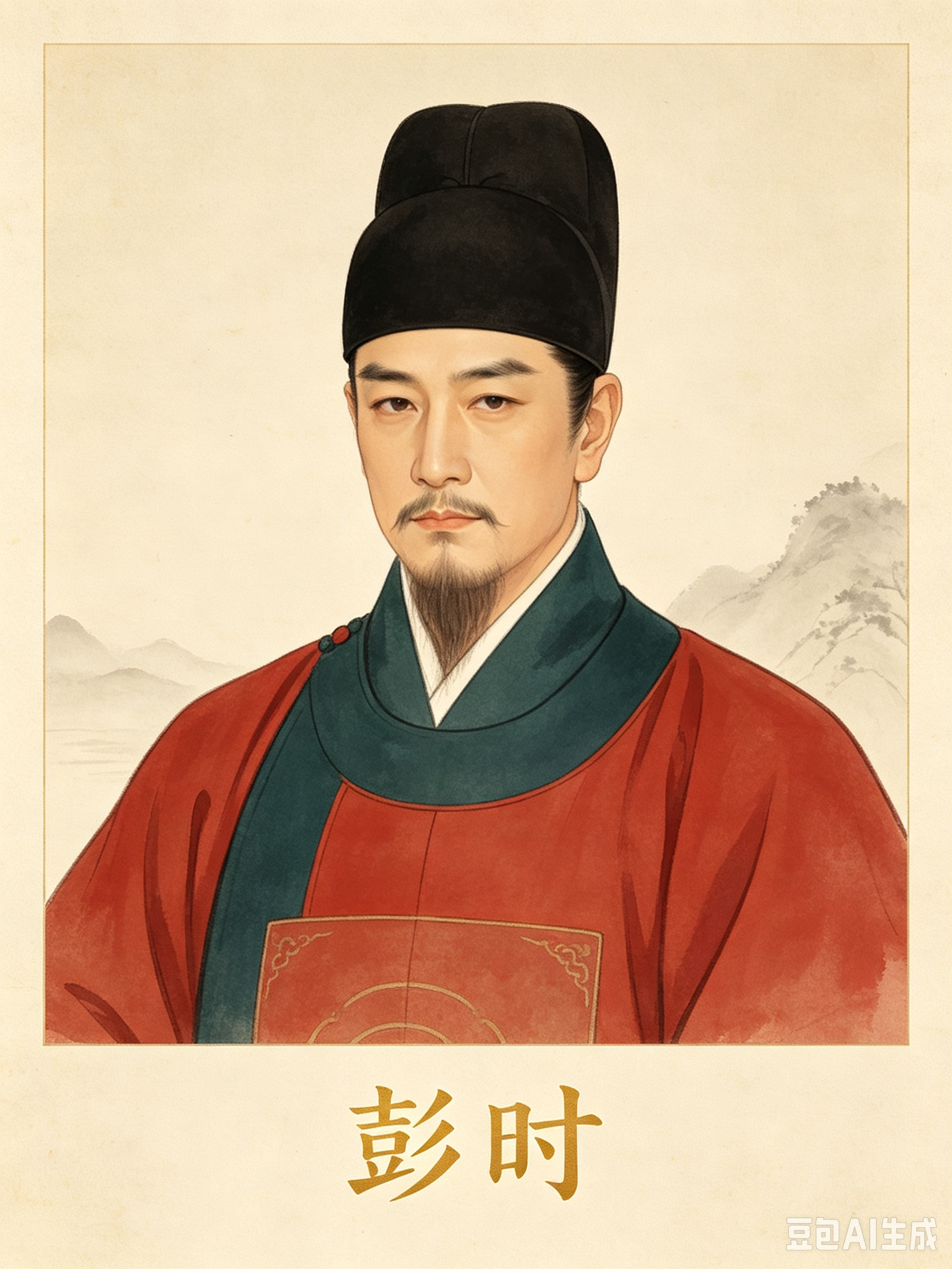 明朝：彭时

彭时，明朝中期一位举足轻重的阁臣，相当于现在的国务院副总理级别。他生于1416年，逝于1475年，是江西人。他的人生轨迹很简单：44岁考中状元，此后一直在中央核心层工作，历经明代宗、英宗、宪宗三朝，当了近二十年宰相（内阁大学士）。

他的最大特点：老实人办大事。 在官场，彭时是出了名的