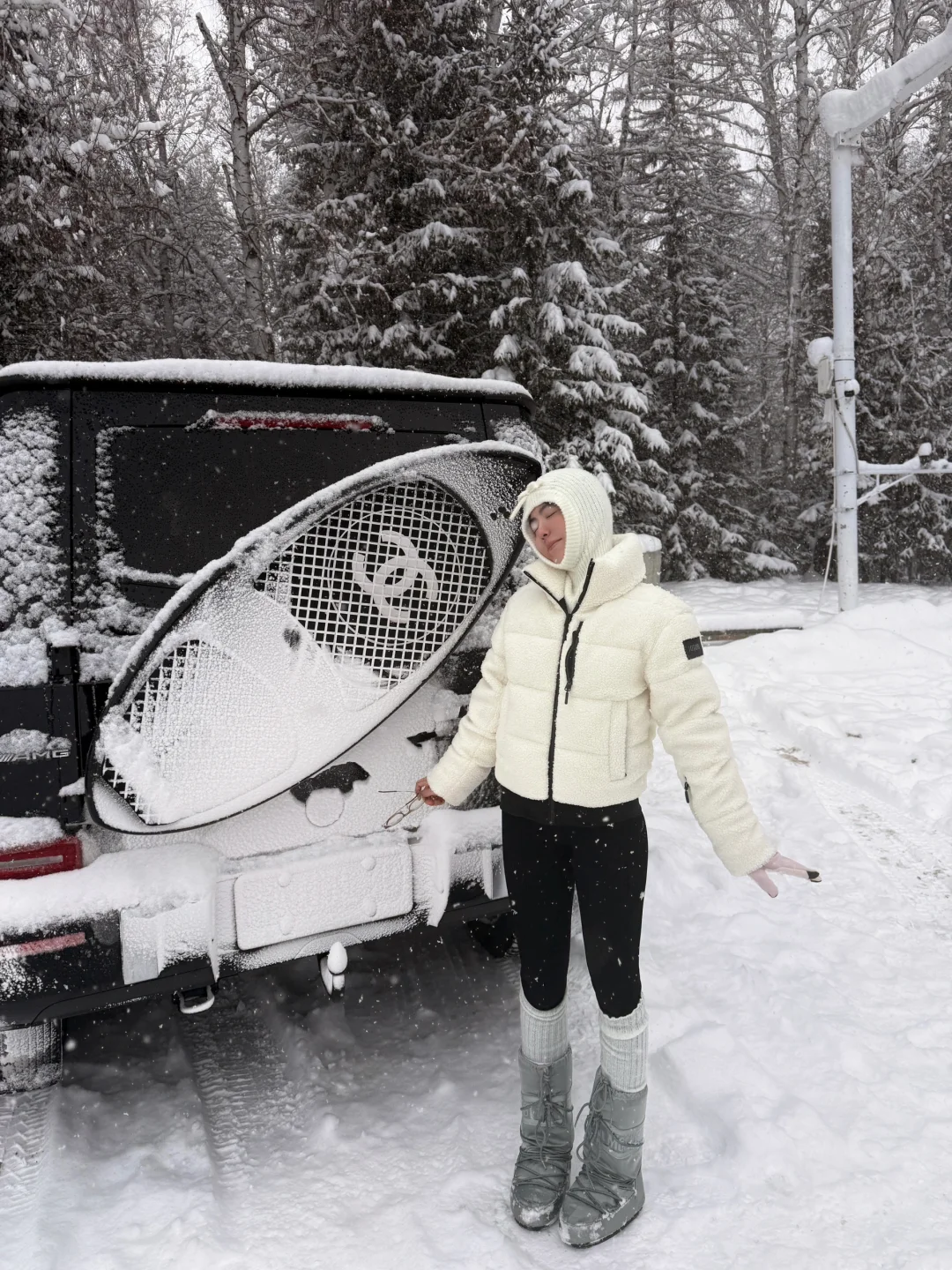 遇到禾木大雪 ⛸️❄️🐩