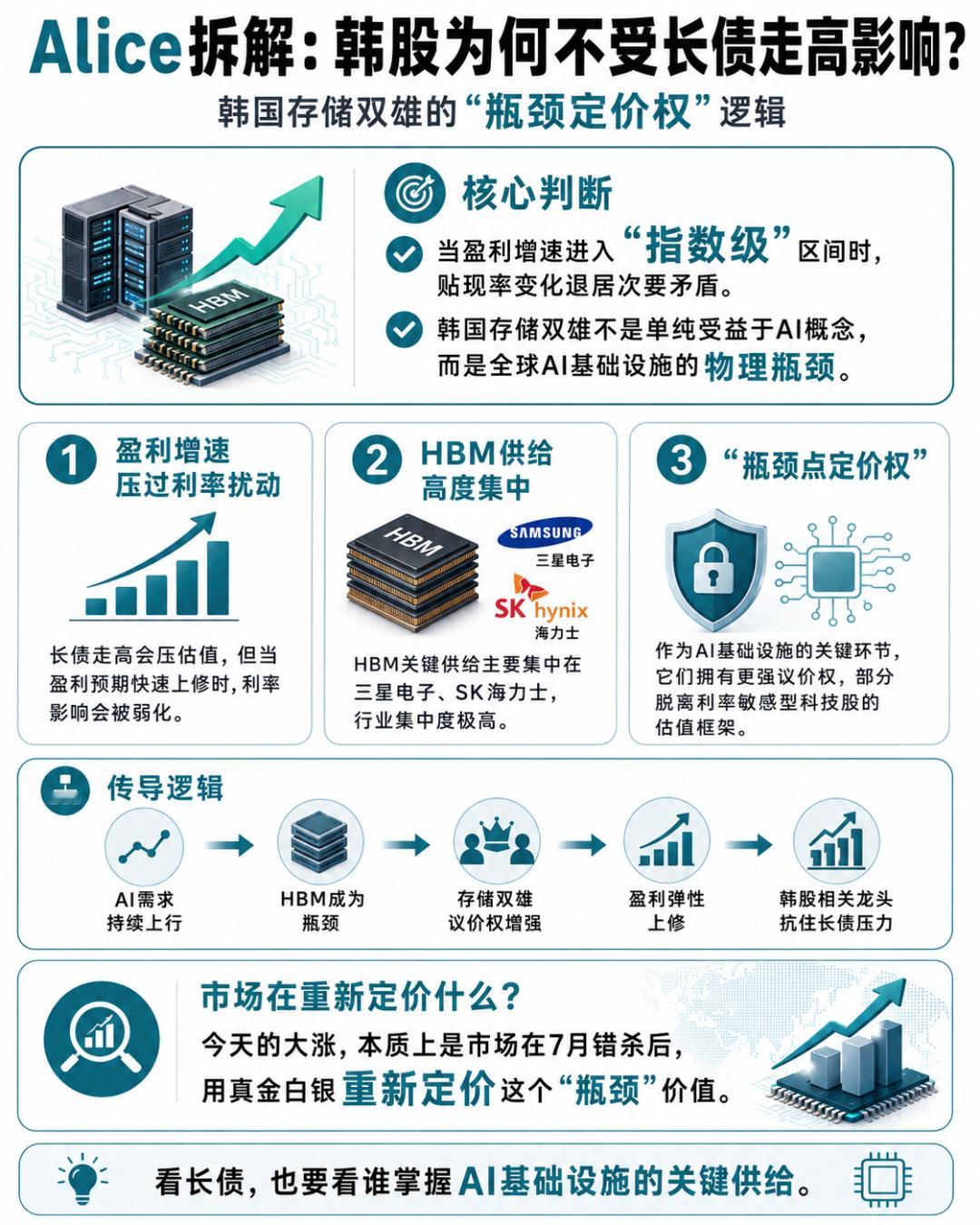 【美日长债上行，科技股开始分化】长债收益率上行，影响从来不只停在债券市场。

30年期美债收益率一度升至5.29%，创2007年以来最高水平；8月14日盘中，30年期德国国债收益率创2011年以来新高；8月18日，日本5年期国债收益率升至2.18%，10年期升至2.945%。

长债是全球资产定价的重要锚。一旦持续上移 ​