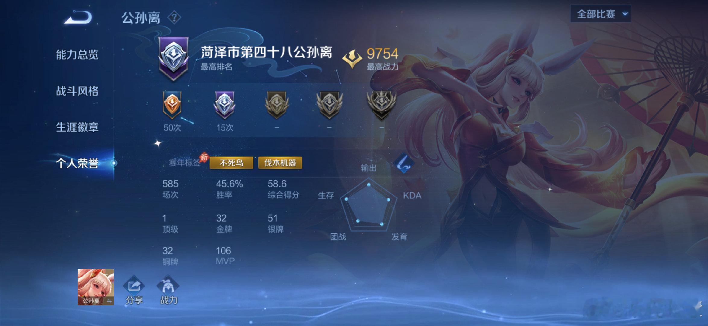 #王者荣耀陪玩代打交易[超话]#  蹲iOSv区公孙离万战 ​
