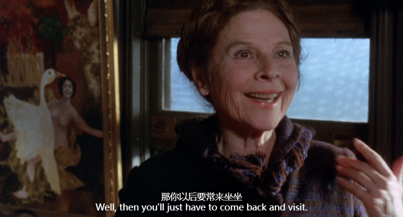 ‘’哈洛与慕德‘’，莫德活的积极乐观，她的兴趣爱好广泛再加上爱冒险和挑战所以生活的很精彩。正因为这样才会吸引哈罗德，哈兰德虽然生活在富裕家庭，但是他精神上是空虚的，不知道生活的乐趣所在所以才会一次次装死。莫德很准确的指出了他的问题，鼓舞他去找寻生活中的目标。最喜欢莫德的是她把生死 ​
