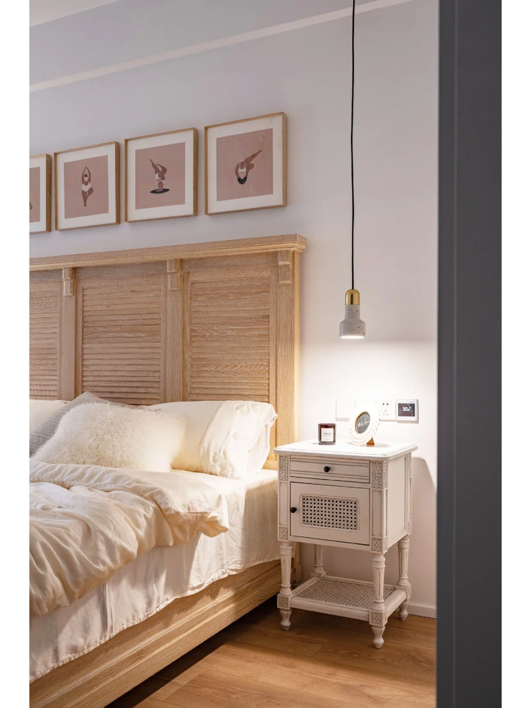 开放式餐厨岛台一体设计，浪漫的法式奶油～