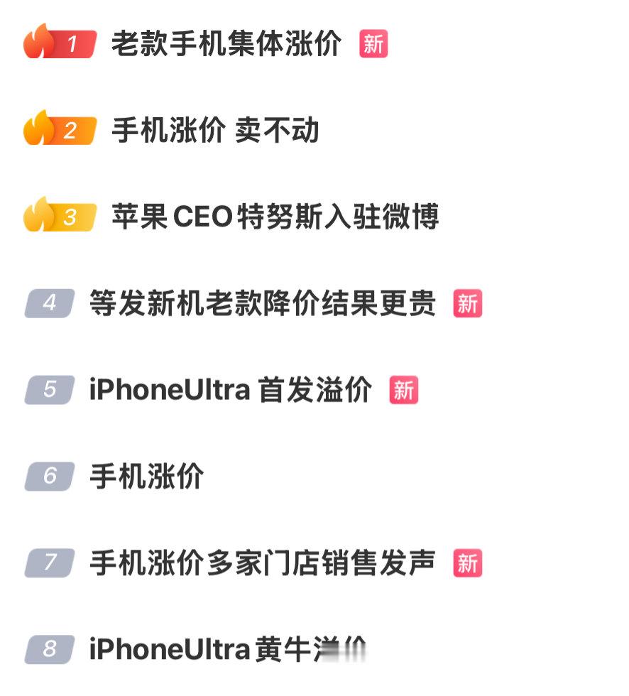 手机领域现在的热门不是谁谁谁新机发布，
而是，涨价。
[泪奔] ​