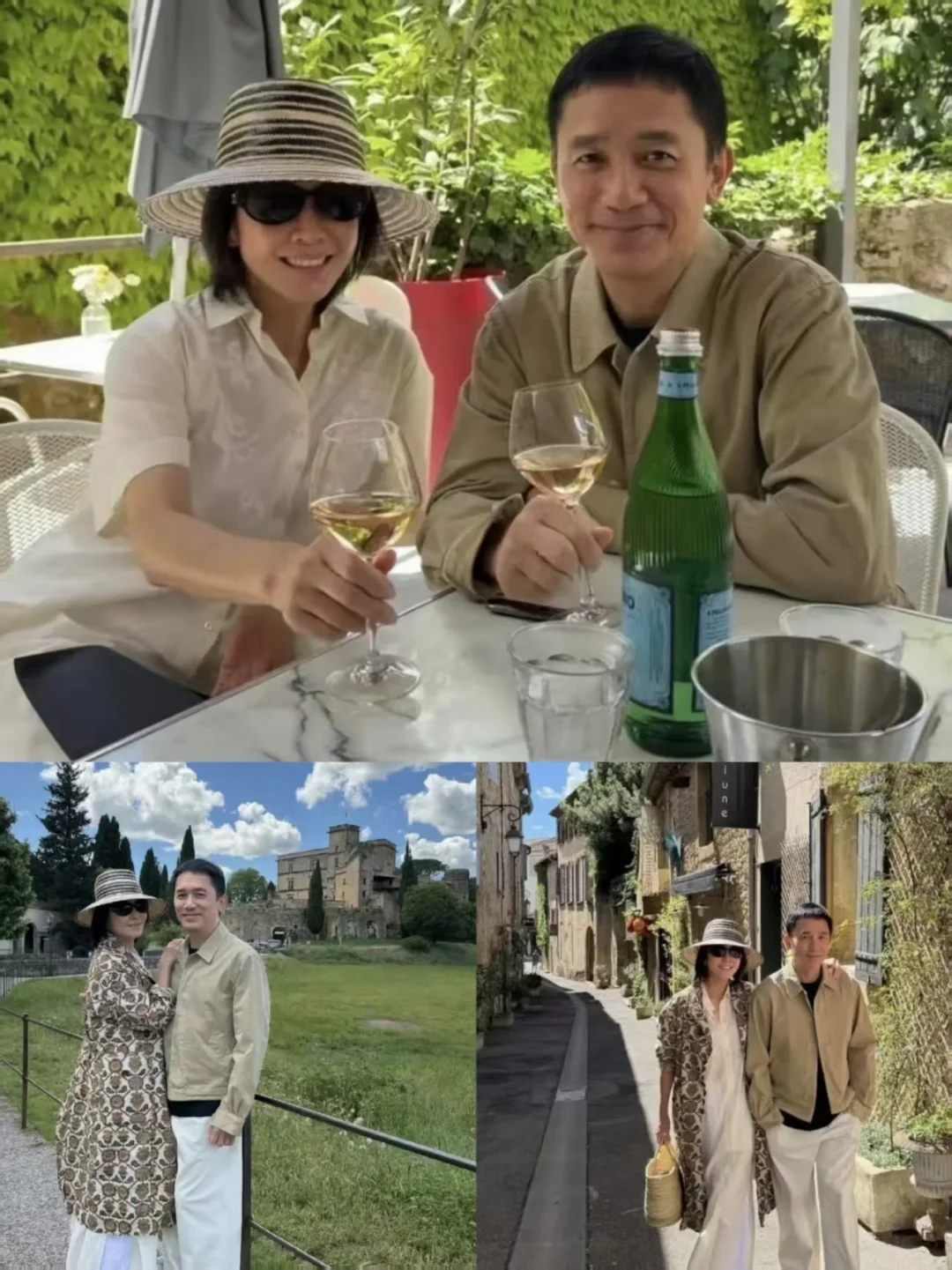 60岁还能这么甜，梁朝伟这“宠妻狂魔”属性真是稳啊！
谁懂啊！刘嘉玲60岁这组南法度假照，真的看一次羡慕一次？
夫妻俩跑到普罗旺斯小镇过日子，没有华丽晚宴，就是简简单单的田园日常。
	
照片里的刘嘉玲戴着草编帽，举着香槟杯氛围感拉满。60岁的她身材利落，整个人松弛又明媚。
一向社恐内敛的梁朝伟，来到妻子身边完全卸下防备。
	
卡其外套配白裤子，还跑到院子鸡舍徒手捡鸡蛋，哪还有大明星的架子。
	
难得他主动搂住刘嘉玲的腰合影，笑容舒展，含糖量直接拉满。
	
很难想象这是平时不爱社交的梁朝伟！
他们一个外向爱热闹，一个喜静怕喧嚣，性格完全相反的两个人，相伴快四十年。
刘嘉玲是妥妥社牛，爱到处游玩看世界；梁朝伟偏爱安静独处，享受自己的小天地。
	
他们财务各自独立，保留彼此的私人空间，很早就选择丁克，好好经营属于两个人的自由生活。
刘嘉玲说过一段很实在的话：不要以为只有你在迁就对方，其实对方也在包容你。
	
其实，他们不是天造地设的合拍，而是懂得看见差异，全然接纳对方本来的样子！
	
大...