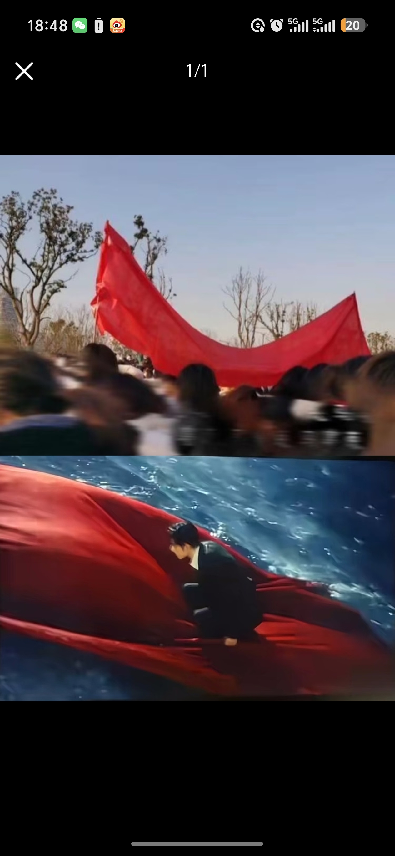 肖战在演唱会上回应了那年低谷时震撼内娱的八秒红海，他说感谢，也说感动。其实在他的MV里，他已经把那年粉丝倔强执着为他竖起的无字红布围在他身上，穿越风雨雷电[流泪]双向奔赴了[爱慕]