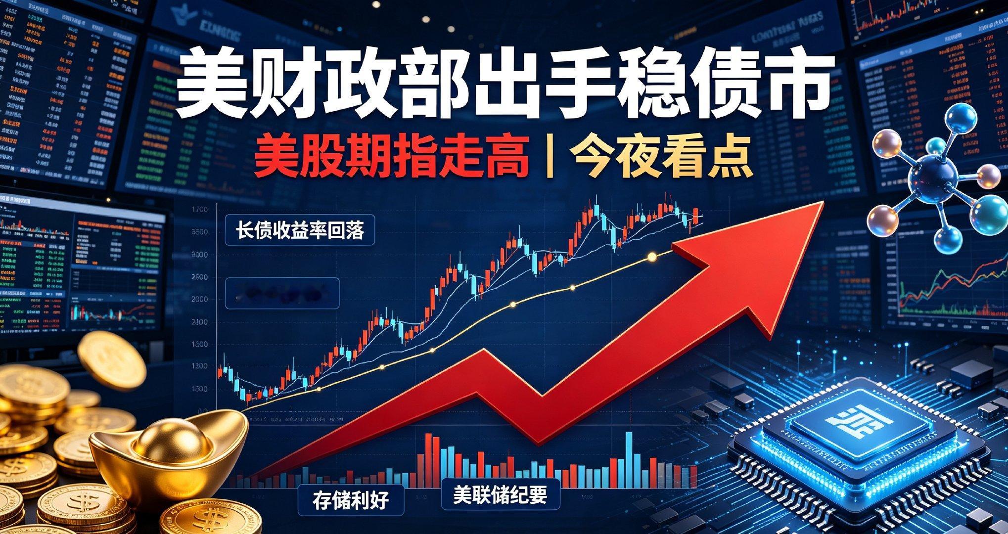 美财政部出手稳债市，美股期指走高｜今夜看点

近期美长债收益率一路飙升，30年期一度触及2007年以来新高，压制全球风险资产。美国财政部盘前放大招，把长期国债回购规模至少翻倍，9月9日起实施，消息落地后长债收益率快速回落，美股股指期货集体翻红上涨。

盘前个股分化激烈，莫德纳直接爆发，和默沙 ​