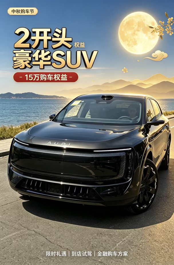 月满赴新程｜与奥迪 E7X 共赏人间圆满🌕