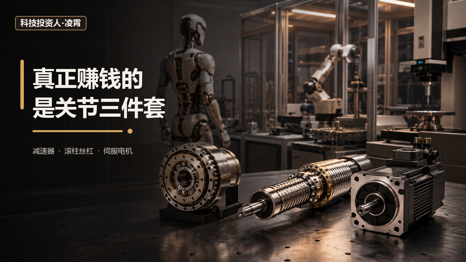 站在投资人的角度，我只看四个数——有效工时、任务成功率、部件良率和客户复购率。机器人越像人，关节越复杂，减速器、滚柱