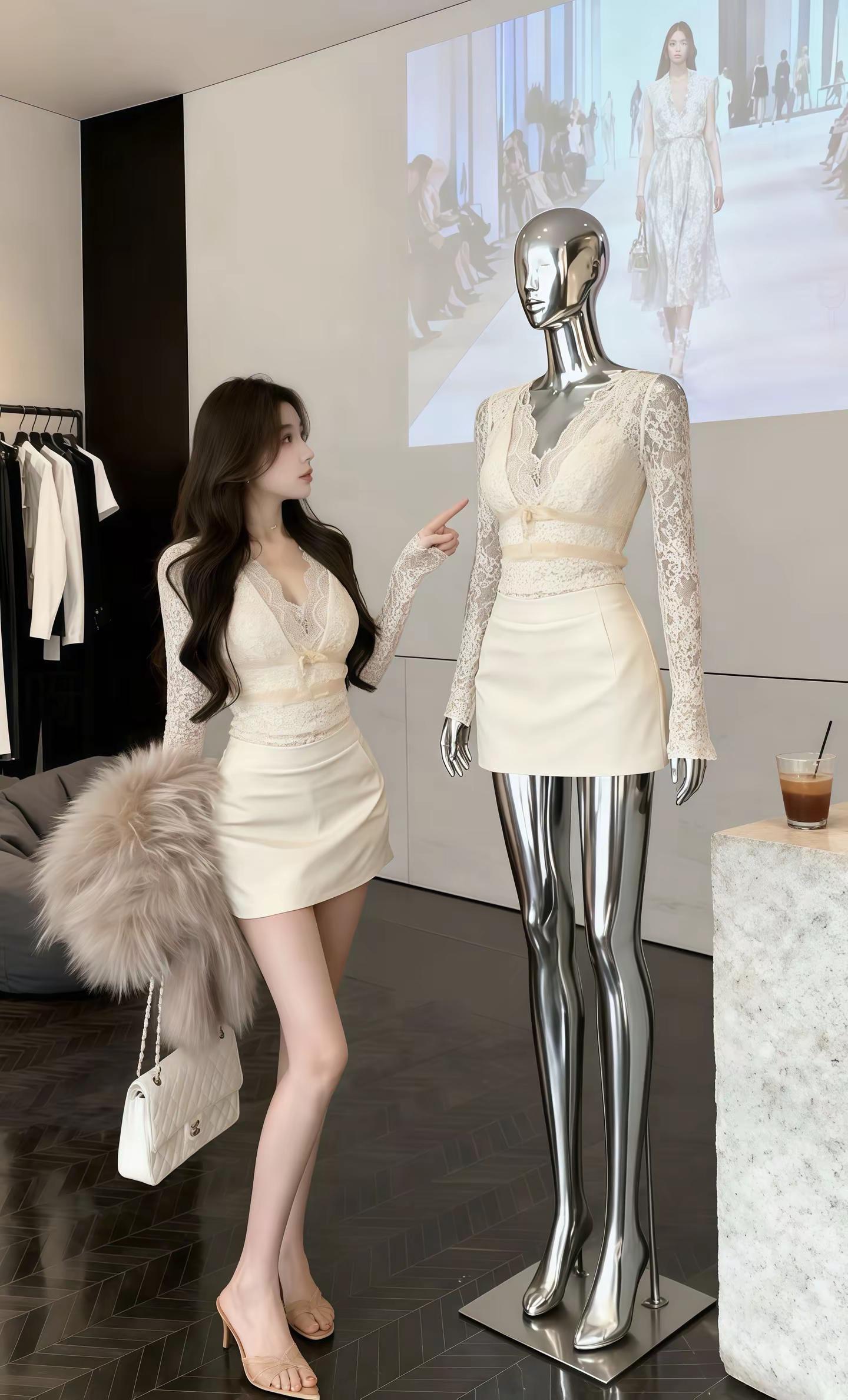 纯欲御姐穿搭。