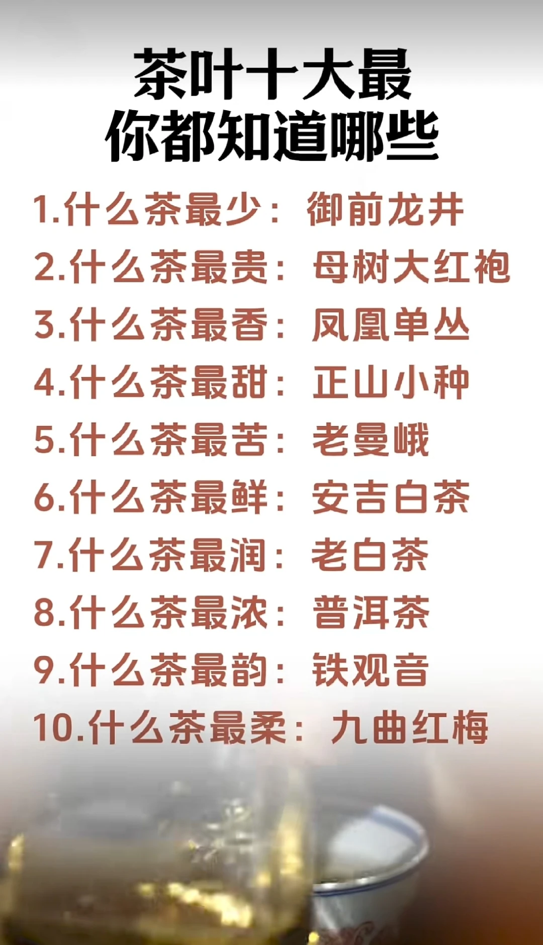 茶叶十大最，你都喝过哪些？