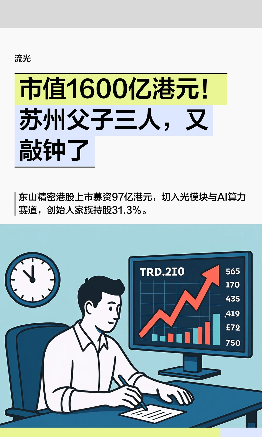 市值1600亿港元！苏州父子三人，又敲钟了