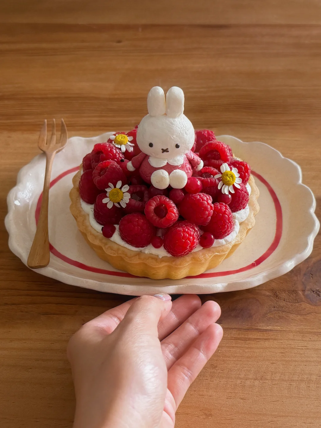 ˶ • × • ˶米菲红醋栗树莓芝士挞🥧♥️