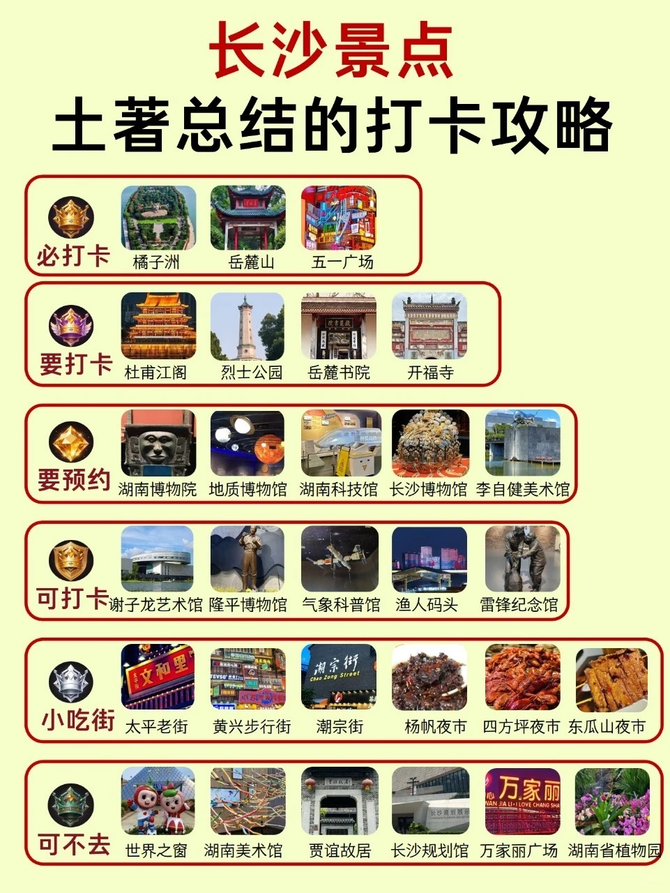 长沙，本地土著准备的景点打卡攻略