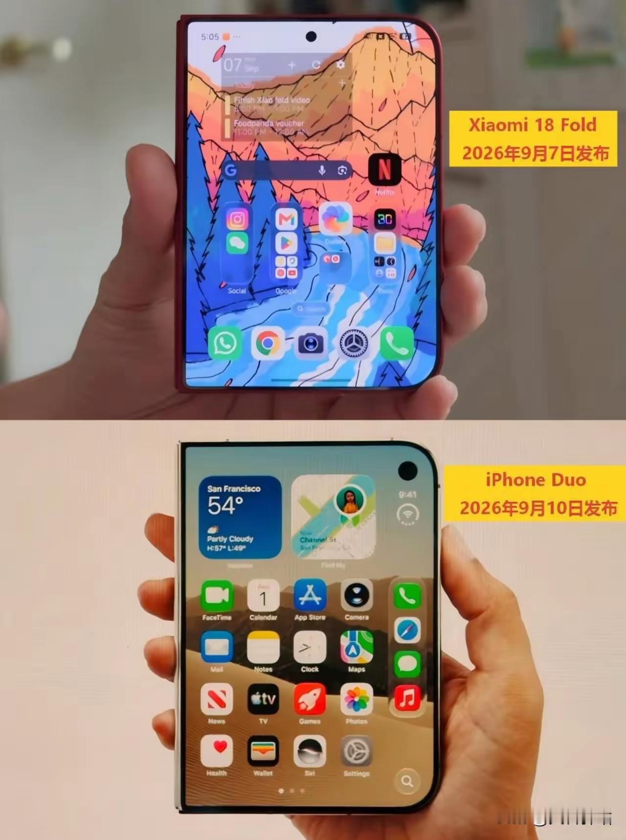 品牌溢价和社交的金融属性！
决定了华为和小米，即使在折叠手机有更加好的品质和设计上的前提下，依然无法与苹果的iphoneDuo造成压力！
苹果的折叠iphoneduo目前据说预售已经有63万部，接近2万的价格，都是面对忠实的果粉！
很多人不知道，同样是一款1万块的旗舰机型，苹果的利润比华为和小米加起