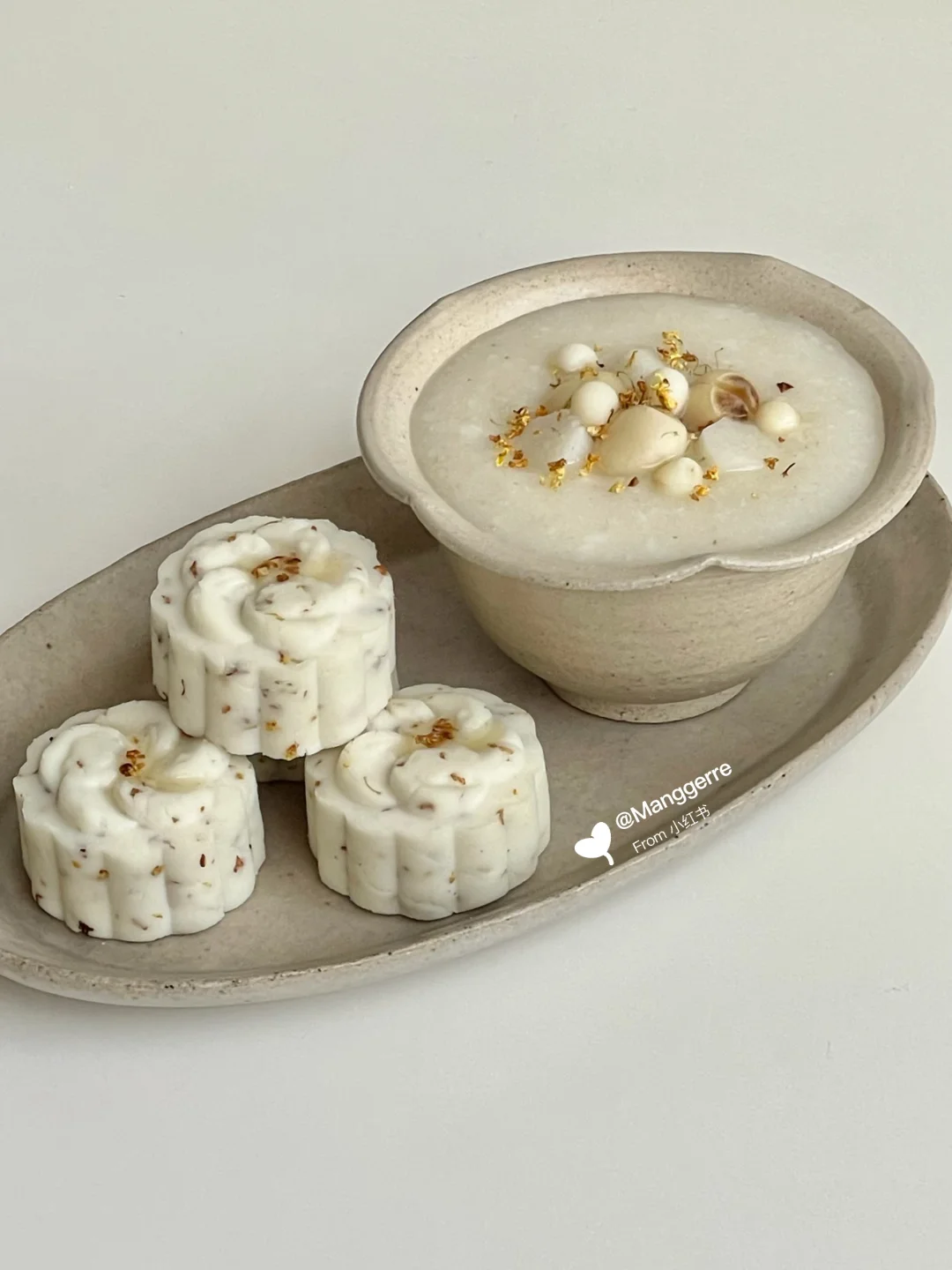 中式早餐｜山药莲子羹➕山药桂花糕🥮