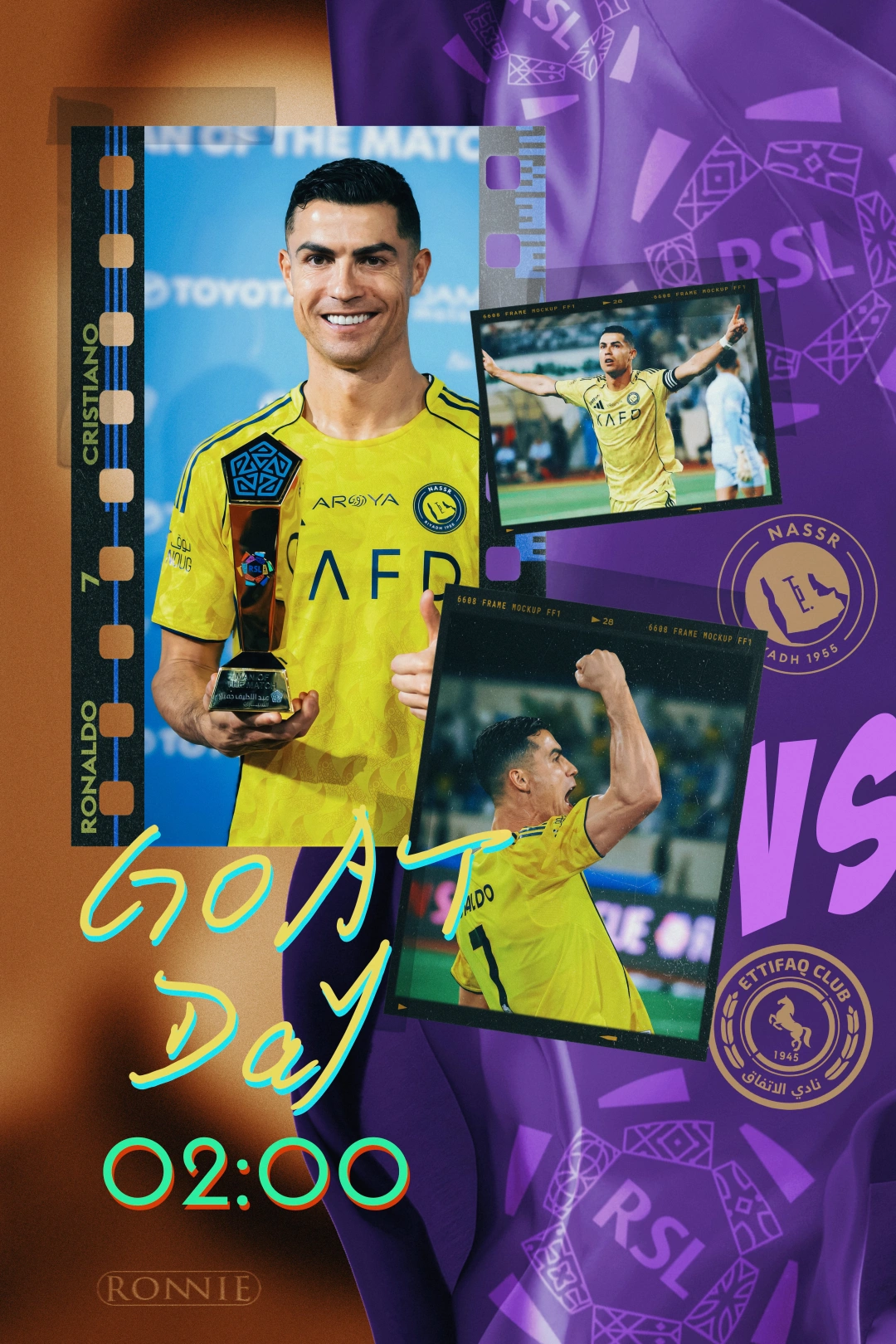 今晚沙特联第28轮，C罗加油