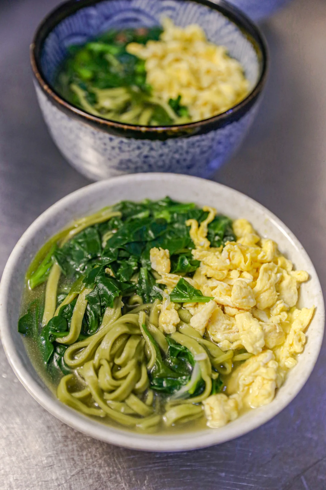 坚持做1000种面不重样（297）菠菜鸡蛋菠菜面