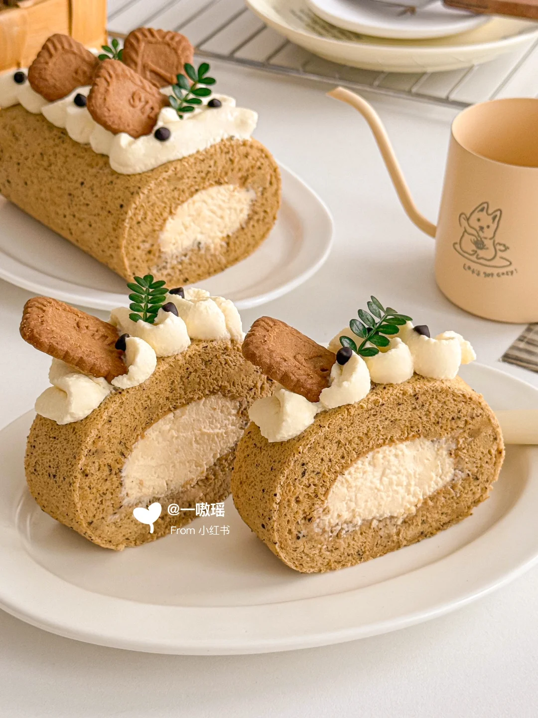 🧸香浓伯爵红茶蛋糕卷🍰柔软细腻一次成功😍