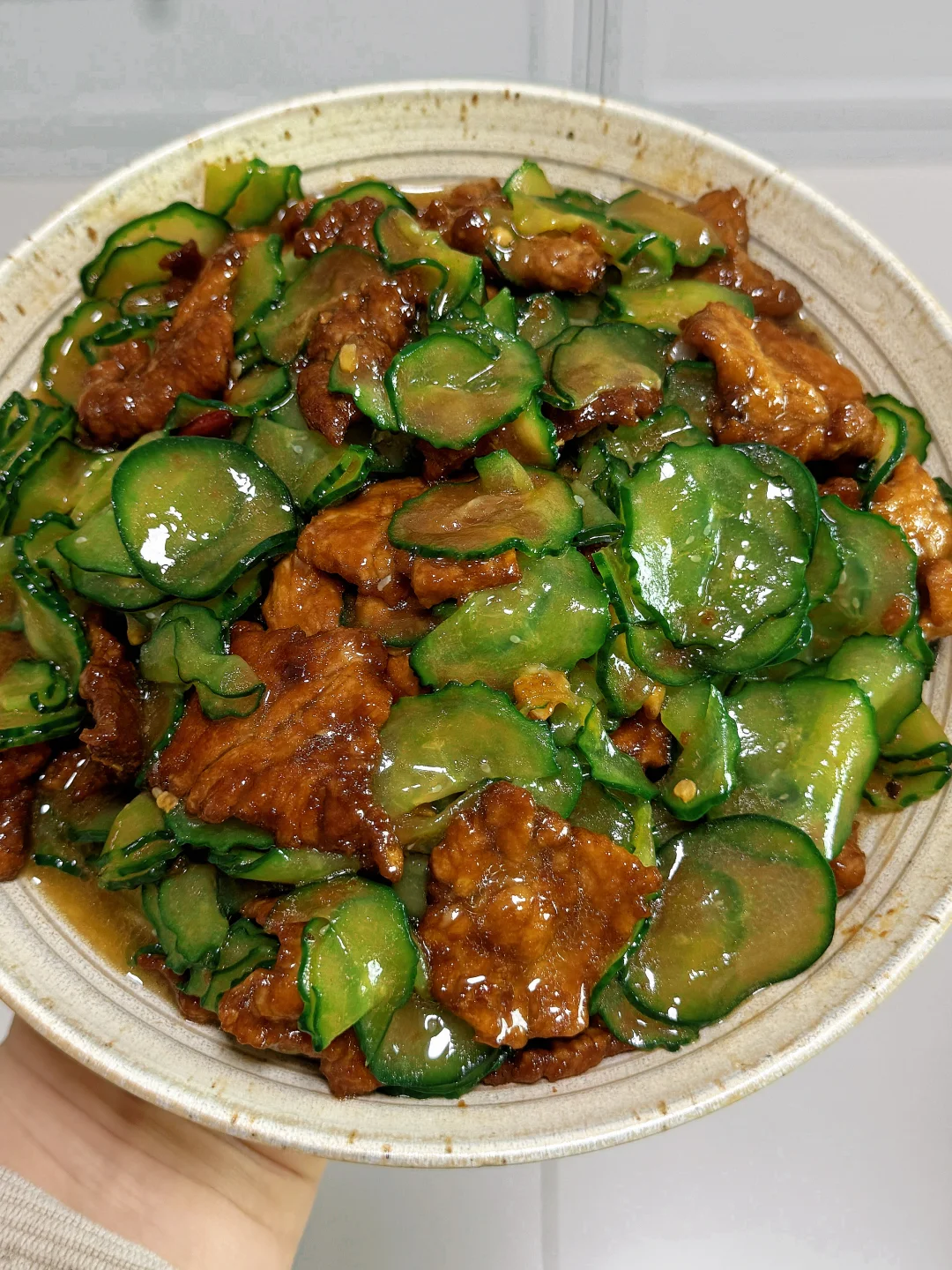 谁懂啊？黄瓜炒肉片吃一次爱一次！🥒🥒🥩🥩