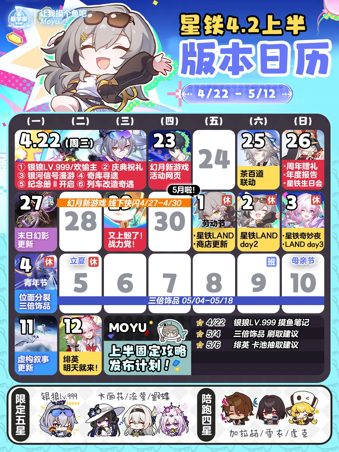 三周年版本丨星铁V4.2全版本活动日历