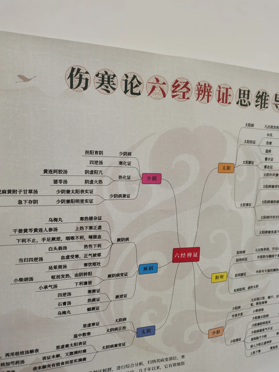 伤寒论与思维导图挂墙两张