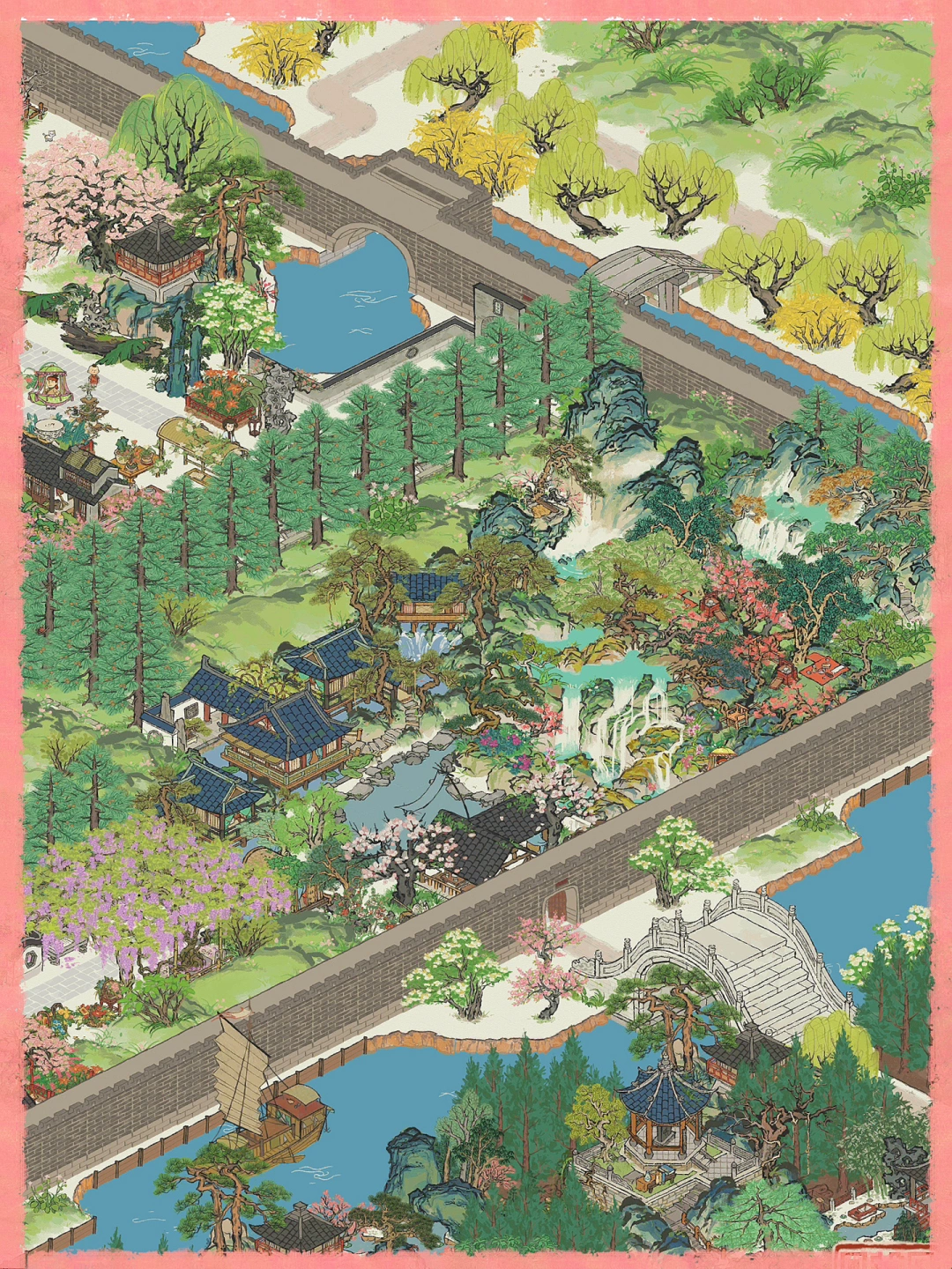 【隐居江南百景图】-山隐仙踪，林隐秘境