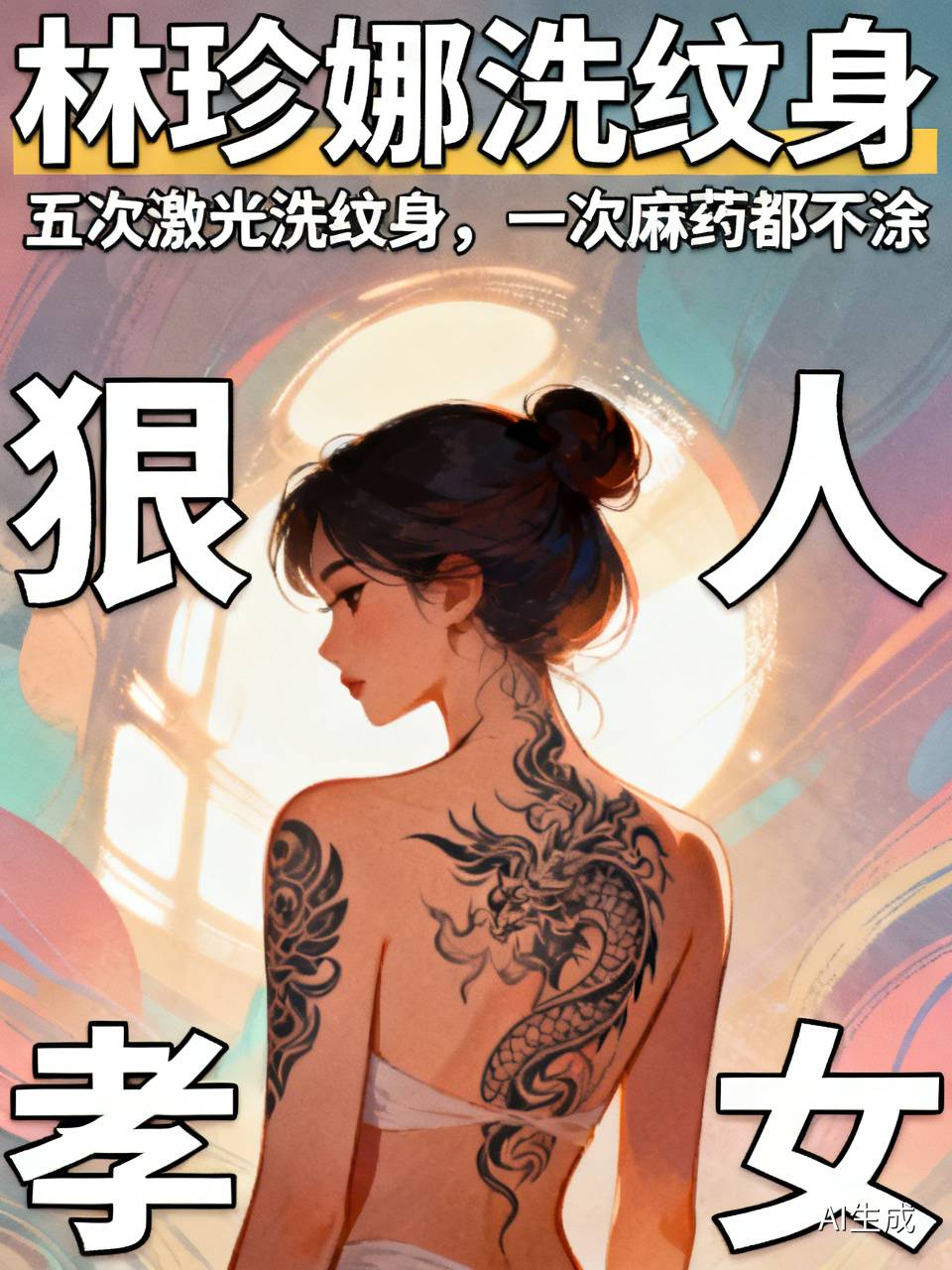 五次激光洗纹身，一次麻药都不涂，林珍娜是“狠人”还是“孝女”？
近日，韩国女星林珍娜因洗纹身话题引发热议。据报道，她前后进行了三十多次激光清洗疗程，却从未使用麻醉膏，只因嫌等待麻药生效时间太长。她坦言，纹身是低谷期宣泄情绪的印记，如今洗去一是为遵从母亲心愿，二是为拓宽戏路。最疼的胸线、肋骨等部位，她