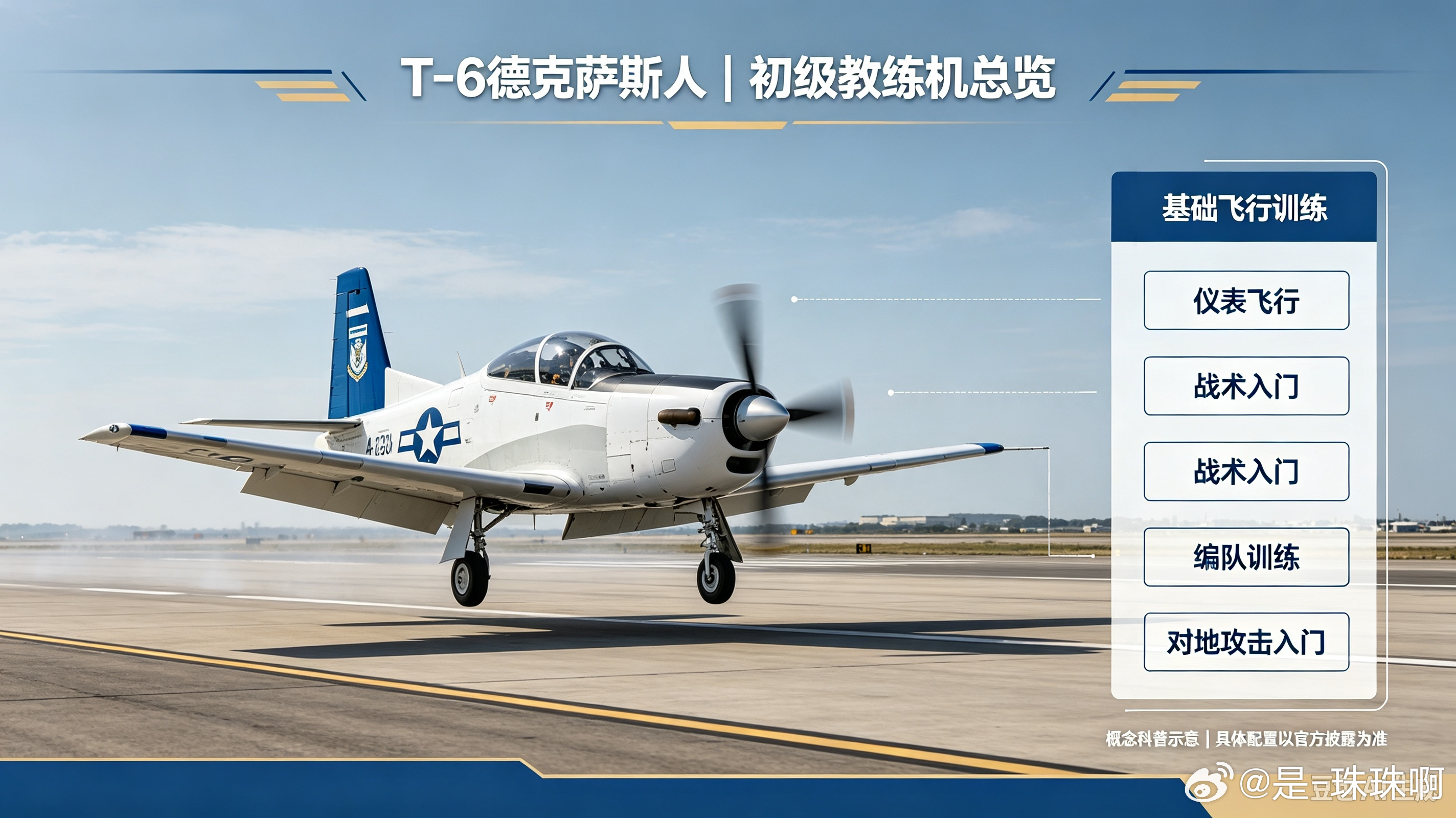 T-6“德克萨斯人”并非以色列自研机型，而是以军引进的美制初级教练机，承担飞行员入门阶段的基础飞行培训，是以色列空军人才培养链条的起点，和主打侦察打击的作战无人机定位完全不同。

该机采用下单翼布局，配备涡桨发动机，飞行特性温和可控，容错空间大，非常适合新手学员。座舱采用前后串列双座 ​
