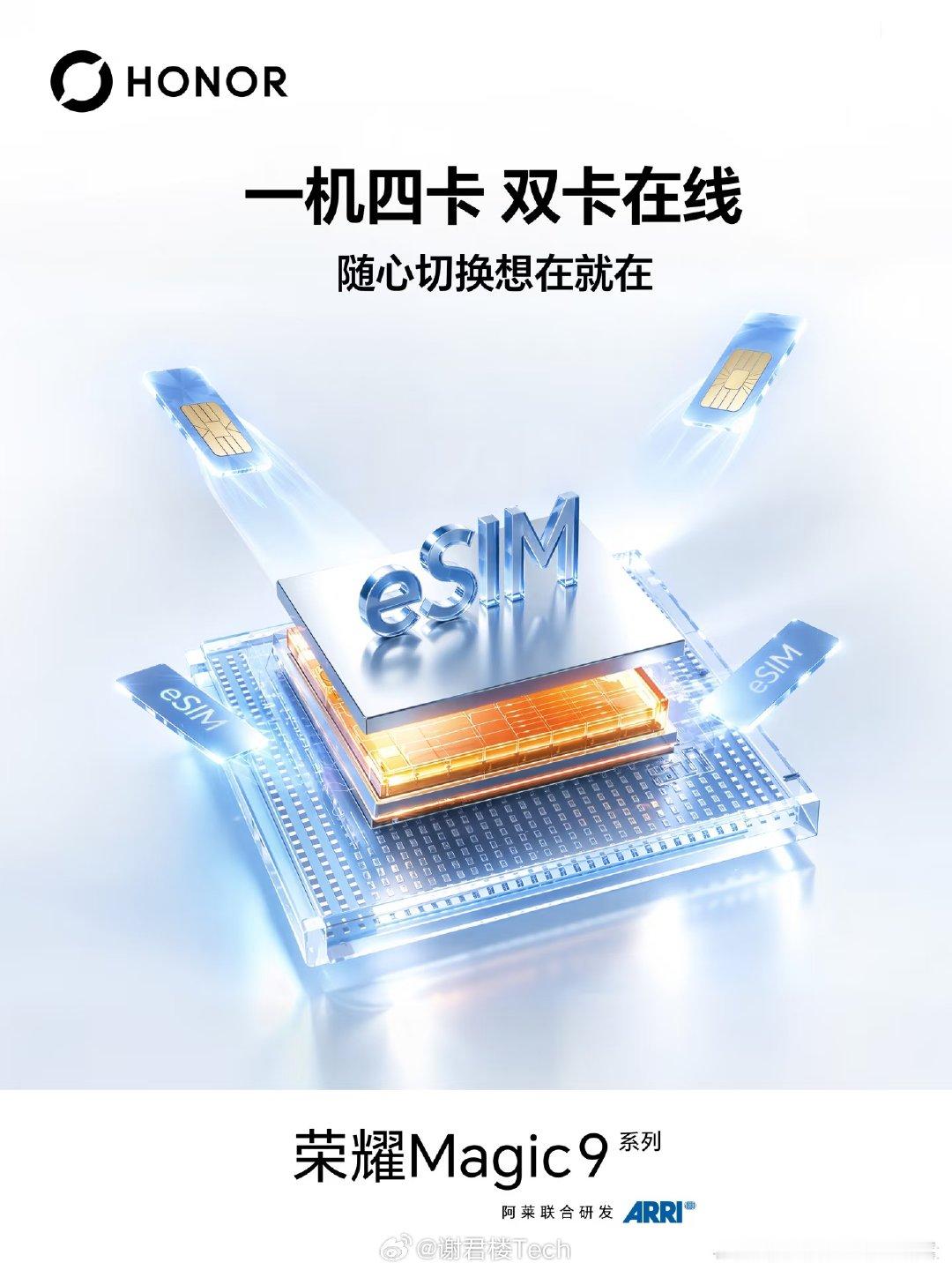 荣耀Magic9系列也支持双实体卡+双eSIM。
喜欢这种把选择交到用户手上的配置体验。
#荣耀[超话]##荣耀magic9# ​