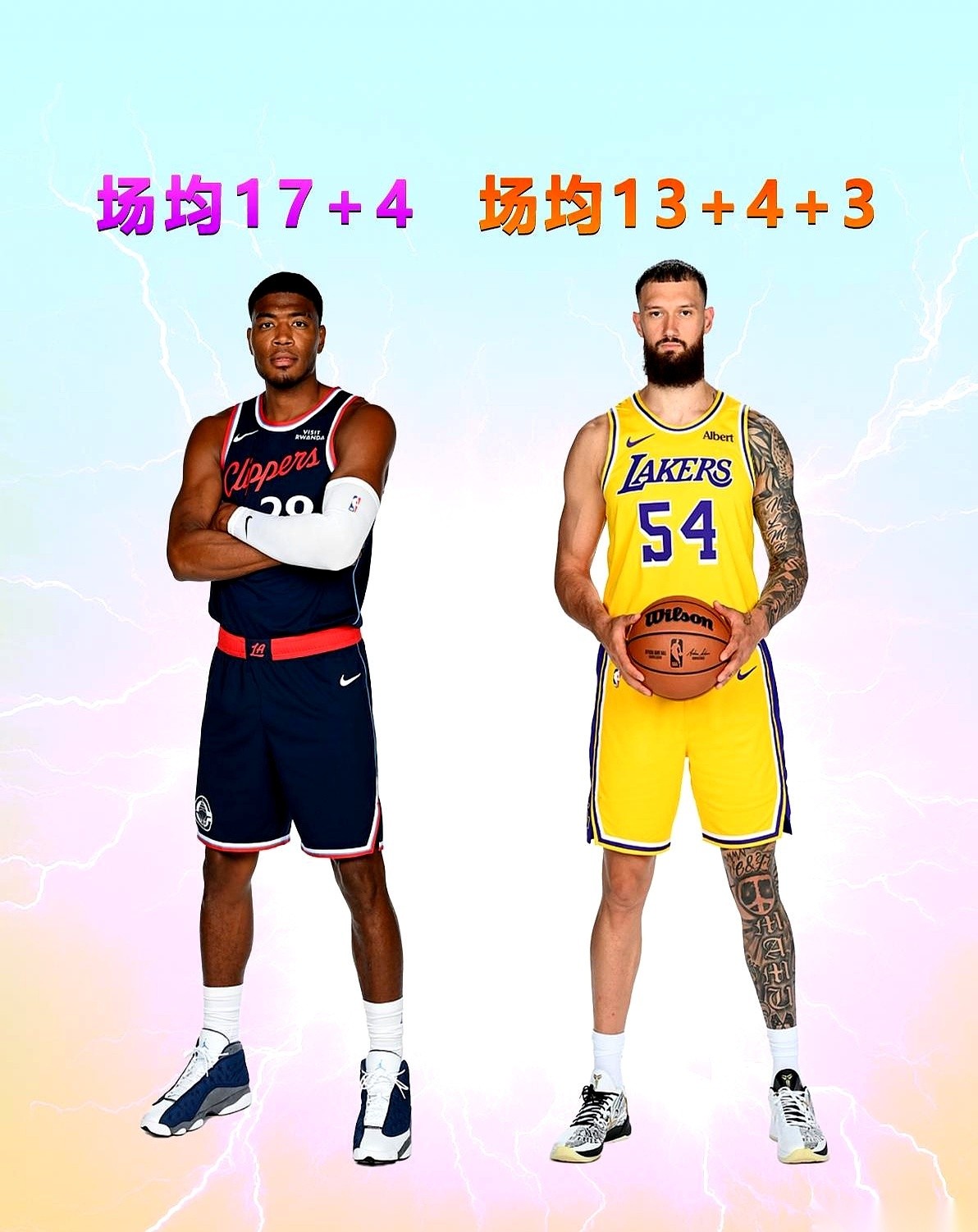 湖人给马穆签了4年5200万美元，打完5场季前赛场均拿到13.4分。
拿了快船2年2800万美元的八村，季前赛场均直接轰下17分和61.5%的三分命中率。
马穆多出来的3.4次助攻能不能抵消这几分的落差还没得到后续检验。
很多人看球第一眼就是盯死计分板。八村场均17分，三分球扔出61.5%的命中率，