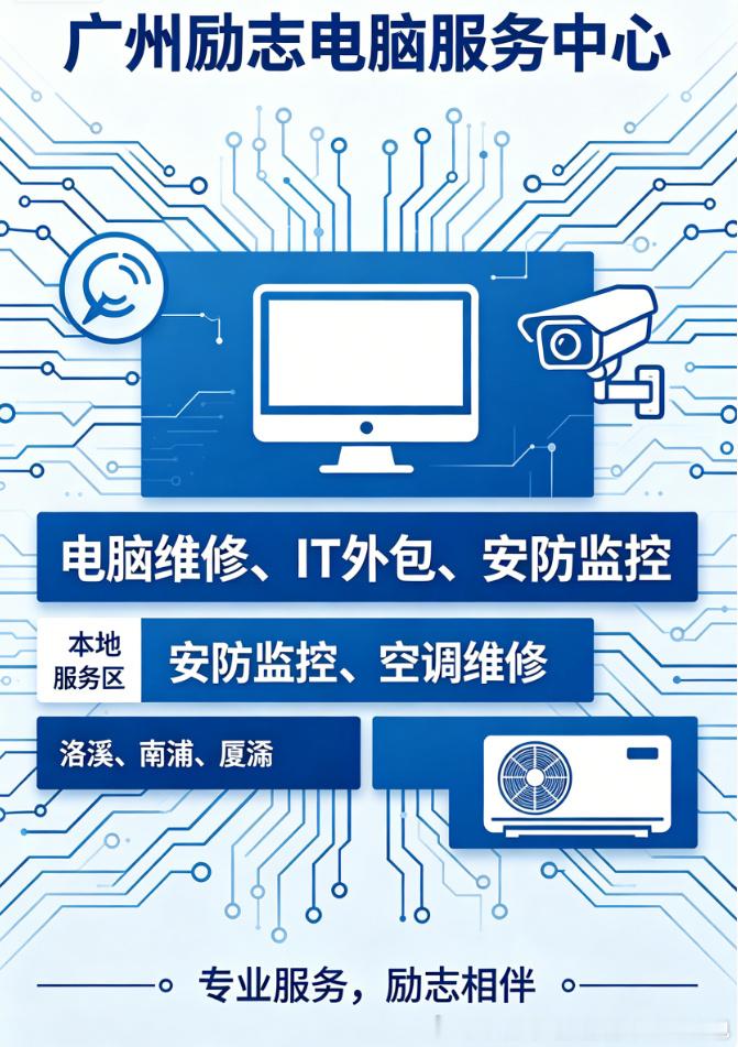 廣州勵志電腦服務中心——洛溪·南浦·厦滘一站式IT + 空調專家📞 ...