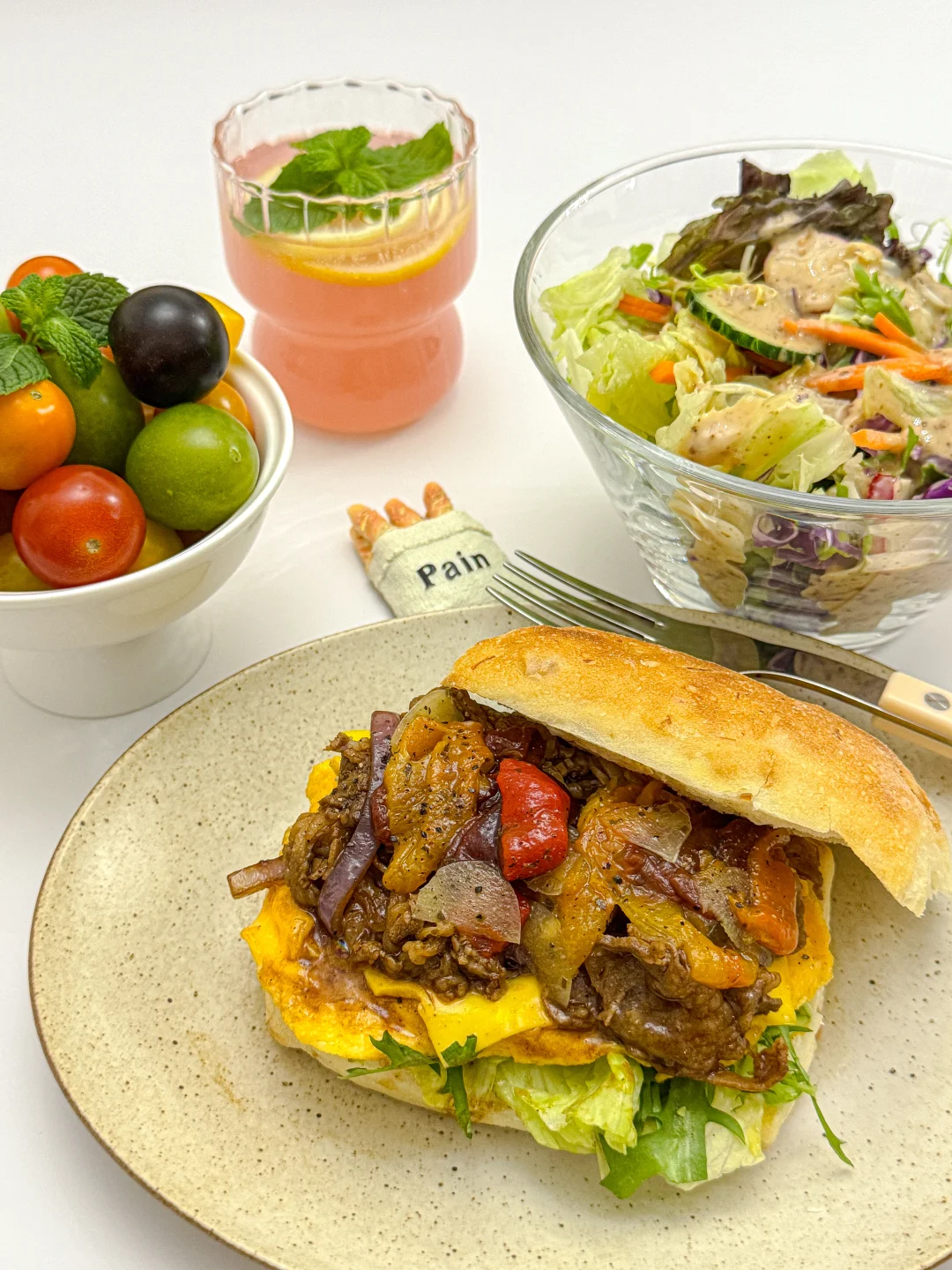 🔥健康Brunch | ‼️油浸彩椒肥牛恰巴塔