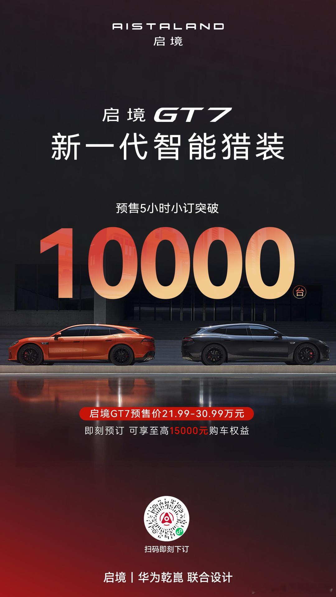 启境GT7预售开启5小时，订单突破10,000台！  ​​​