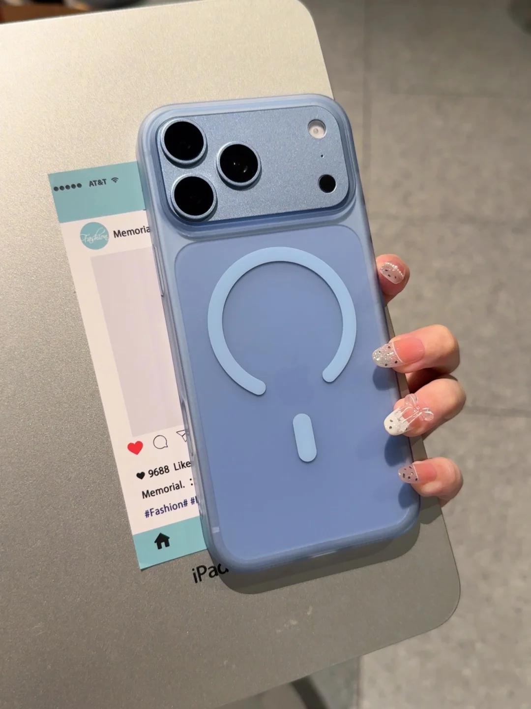 18promax蓝色手机壳～清透冰蓝色～