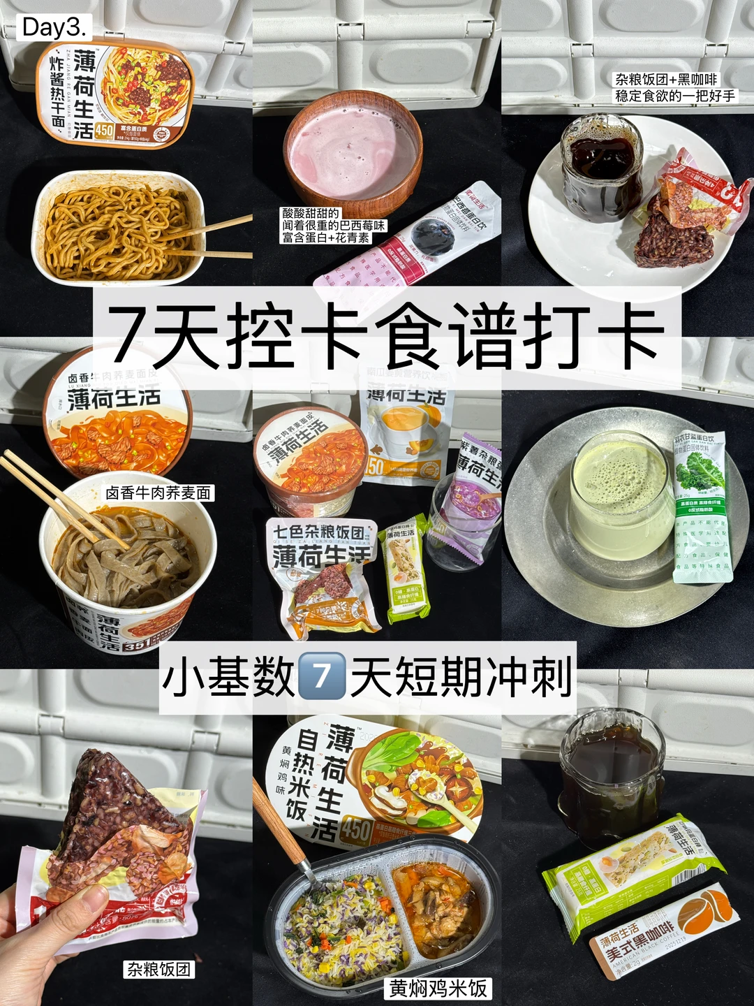 🥣小基数女生14天急速控卡食谱！平台期推荐~