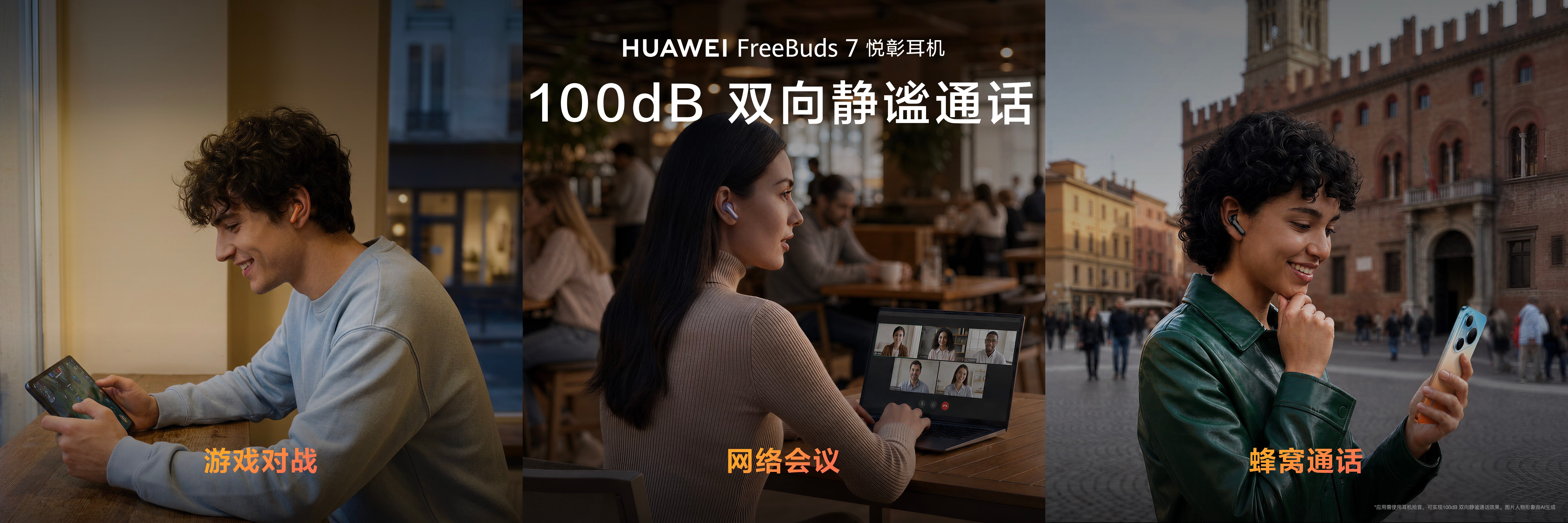 #华为新款耳机降噪提升7.5倍#华为发布会 FreeBuds 7 正式亮相，打出 “噪下去 躁起来” 产品主张，降噪能力相较上代提升 7.5 倍。半入耳形态受物理结构限制，降噪一直是行业技术难点，经过华为多代半入耳降噪技术演进，本次实现佩戴舒适与降噪实力兼得，进一步坐实 “半入耳降噪看华为” 的行业地位。
 ​