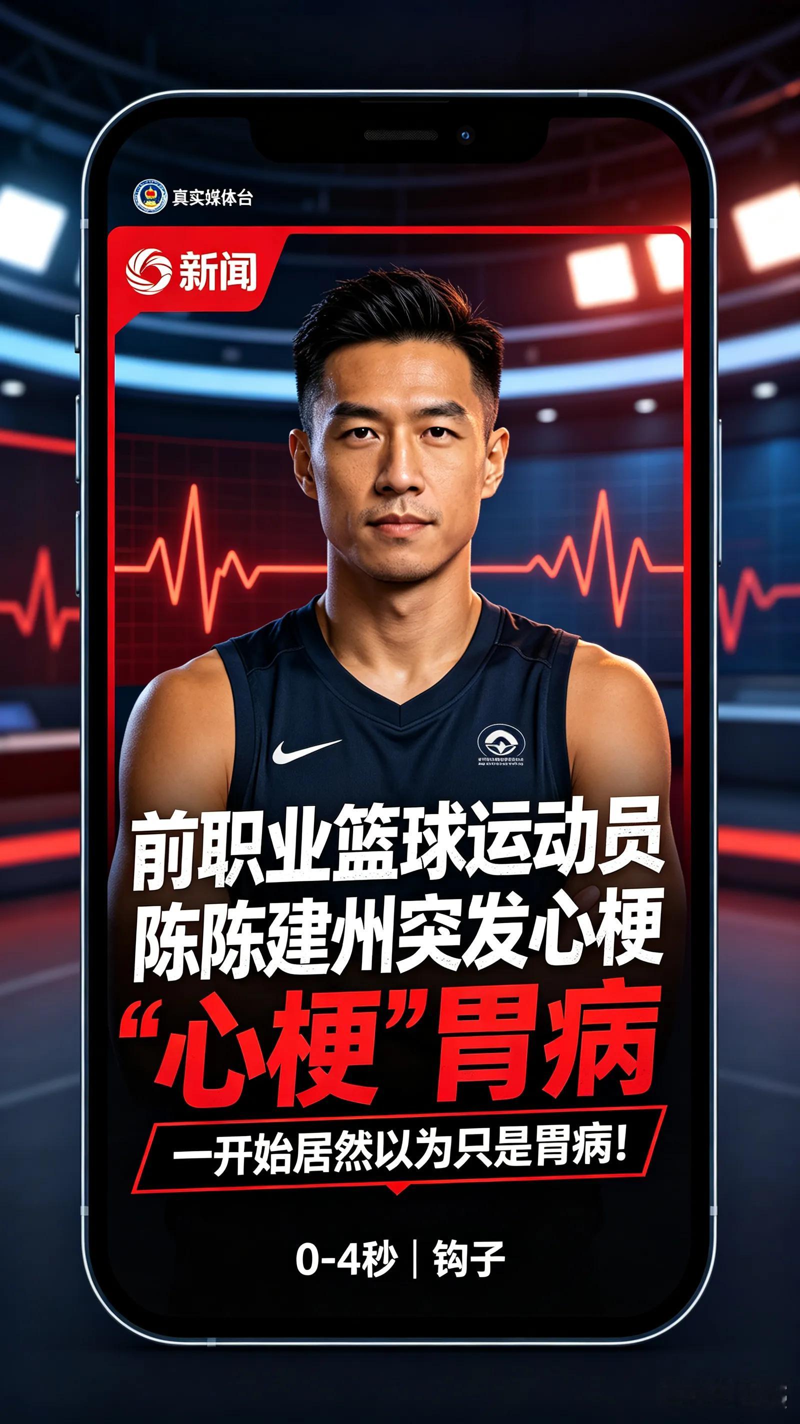 陈建州突发心梗！一开始误以为是胃病，运动的人也会中招

前职业篮球运动员陈建州突发心梗入院，一开始他还以为只是普通胃病，经过手术，在加护病房观察后，目前已经平安。
 
这件事，戳破了很多人的认知误区：运动不是万能的，经常健身、看着身体强壮，不代表就不会得心血管疾病。
 
很多人觉得，只要坚持锻炼，心
