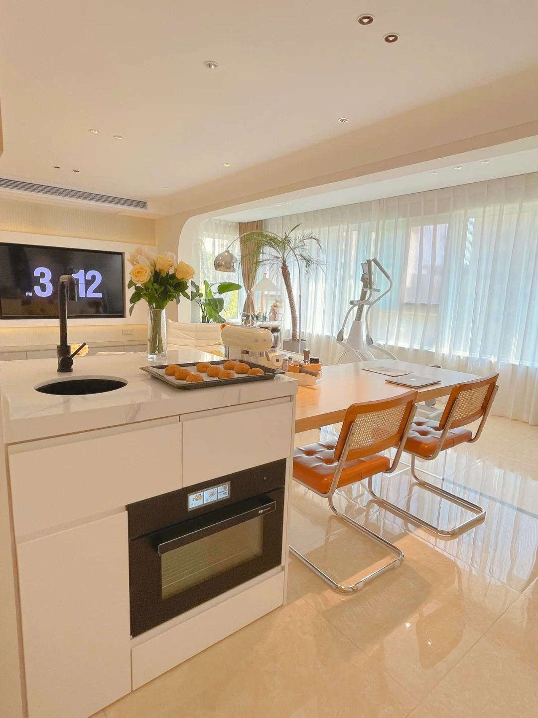 装修最不后悔的，就是做了个带蒸烤箱的岛台！