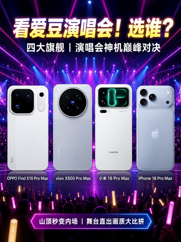 去看喜欢的爱豆，这四台旗舰之间有什么差距