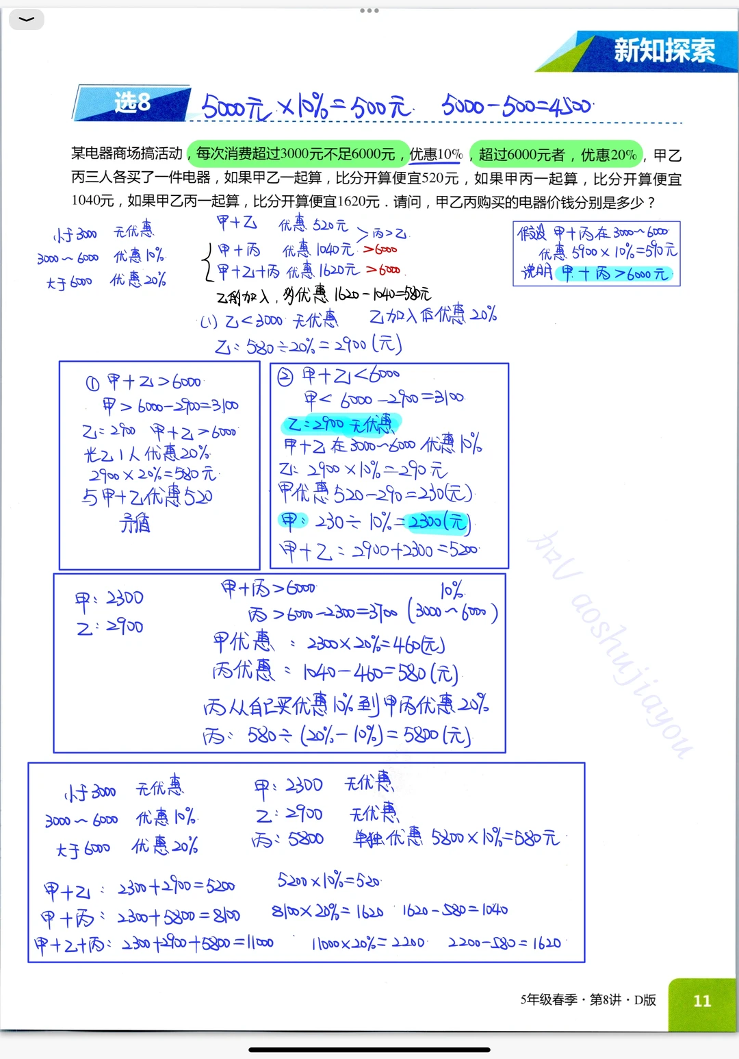 小升初数学分班考试 《经济问题》