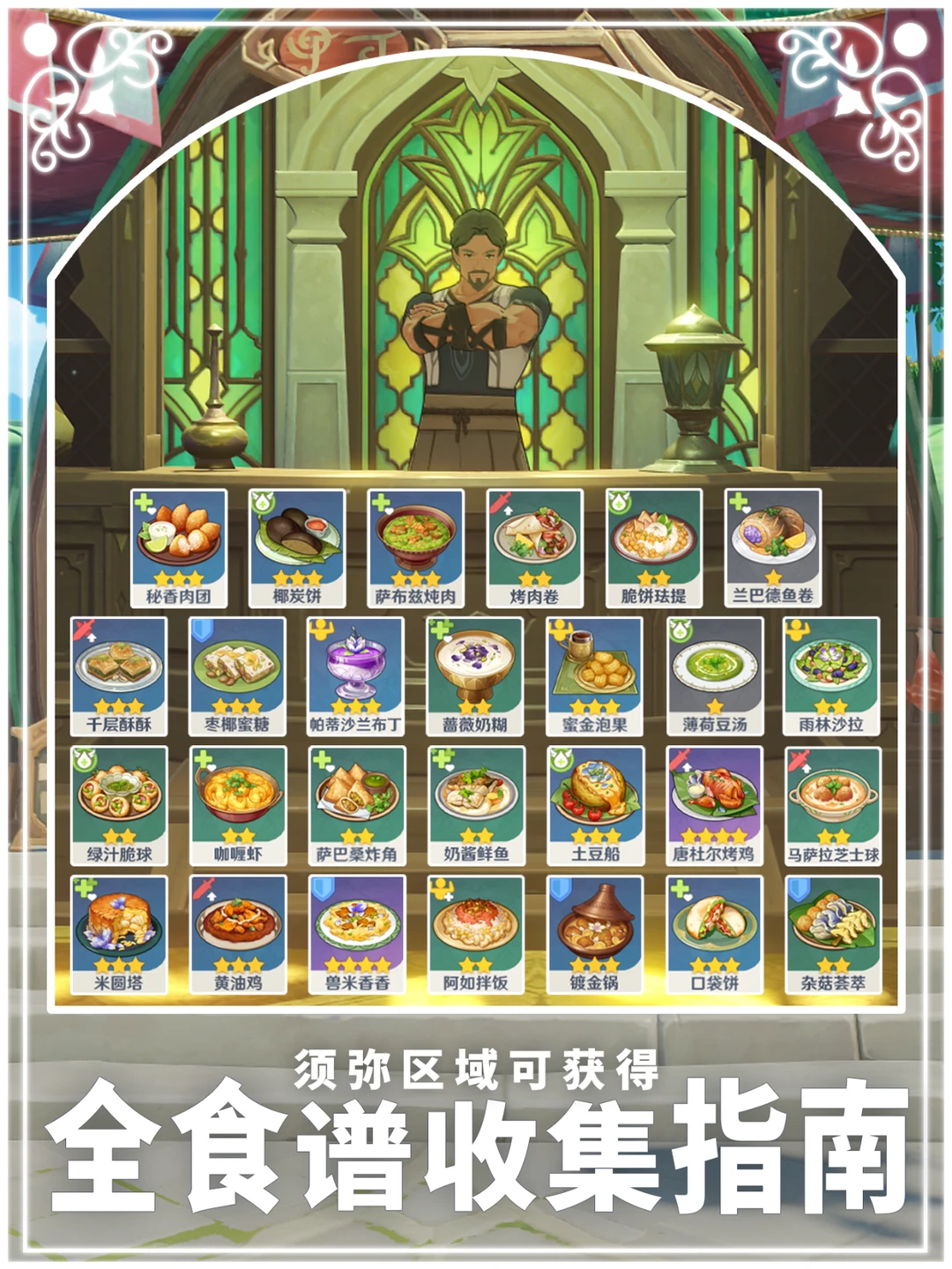 【原神】须弥地区食谱全收集！你缺哪一个呢